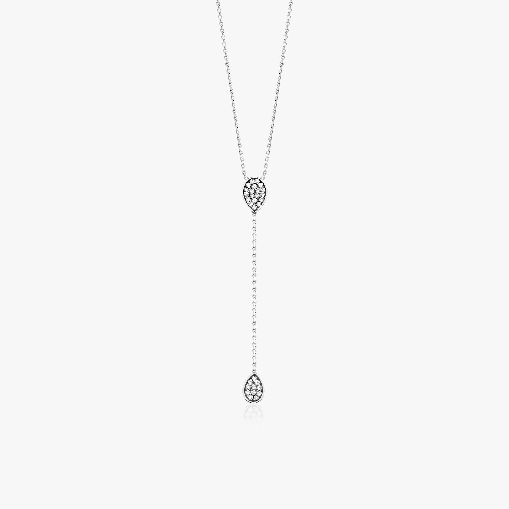 Pırlanta Damla Lariat Kolye