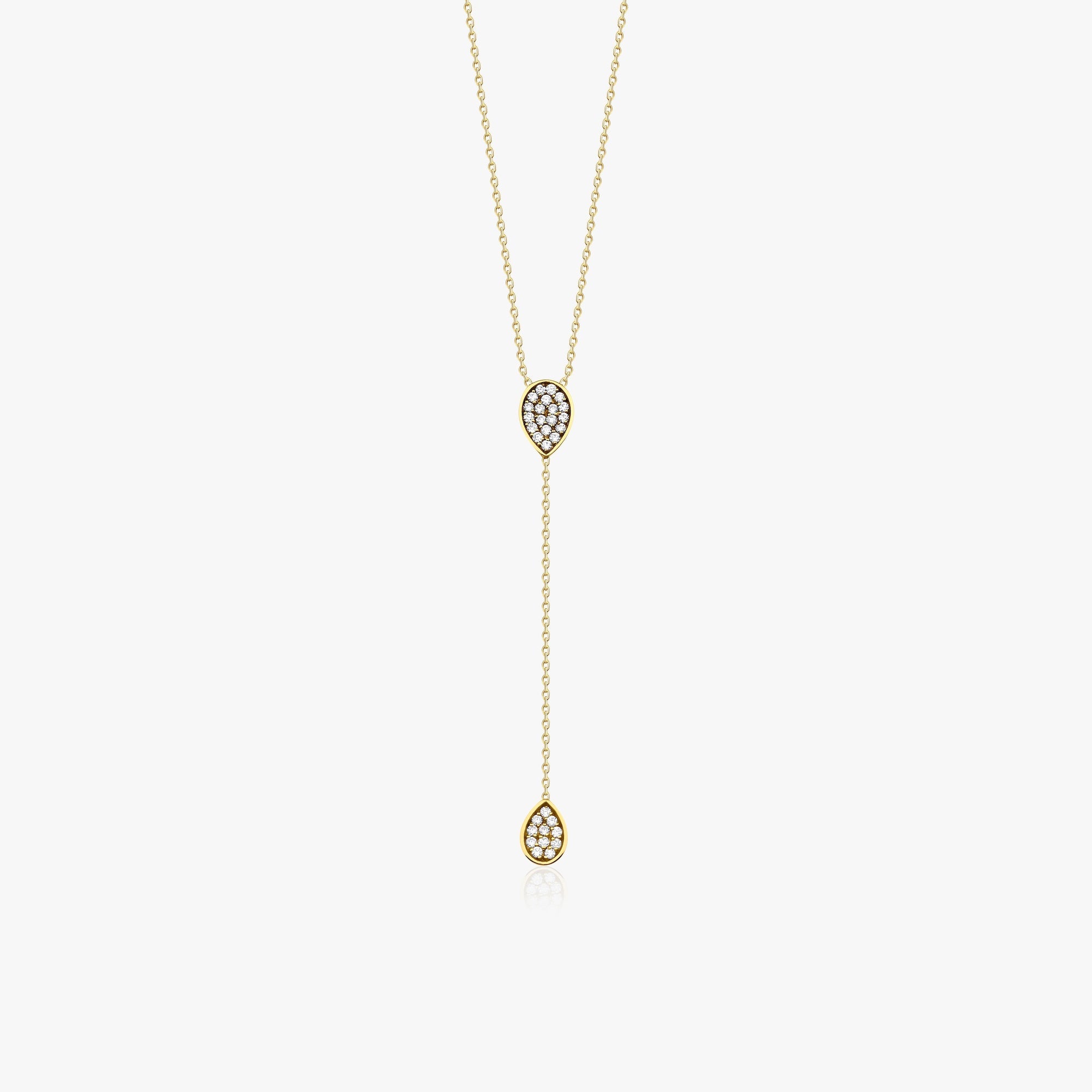 Pırlanta Damla Lariat Kolye