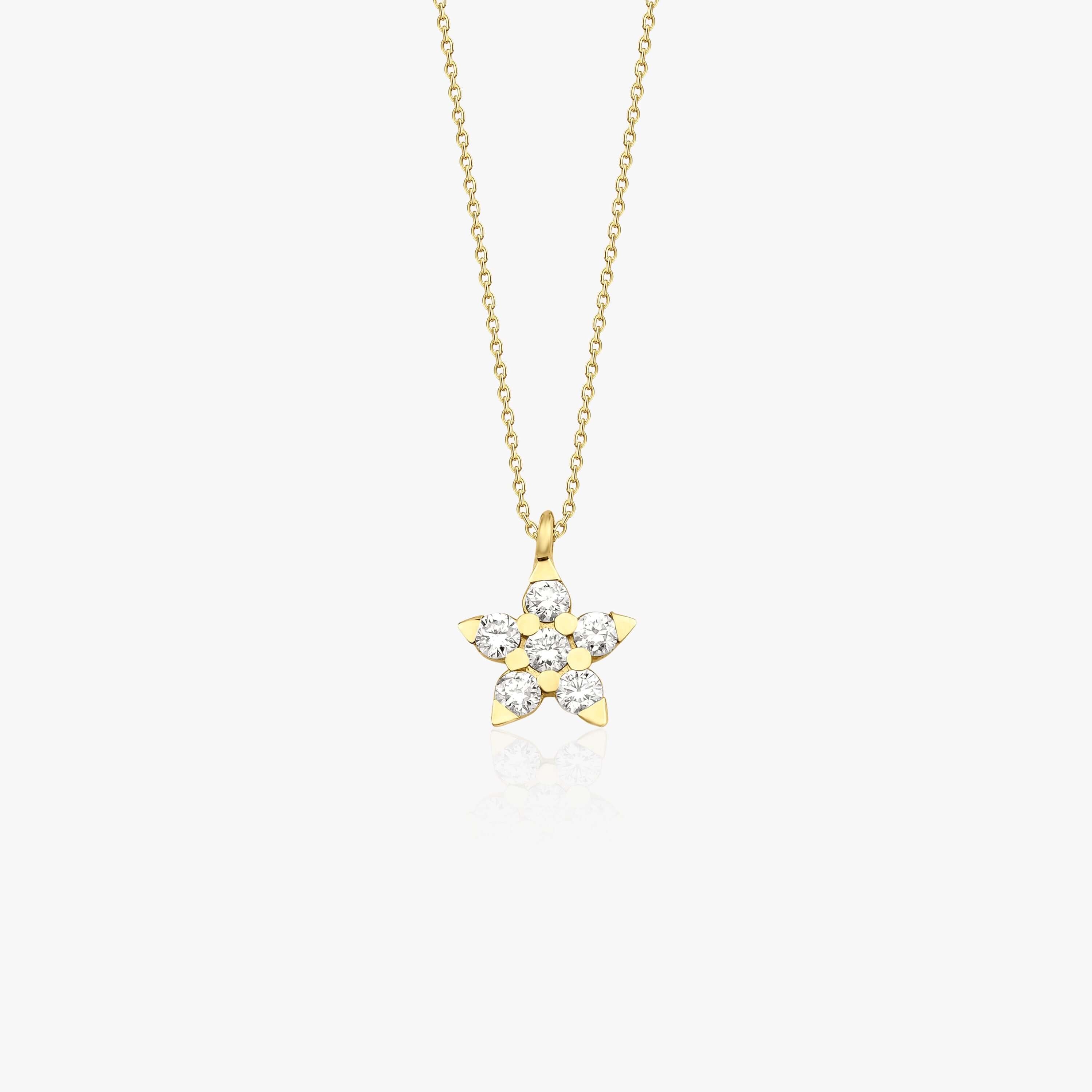 Mini Pırlanta Yıldız Kolye