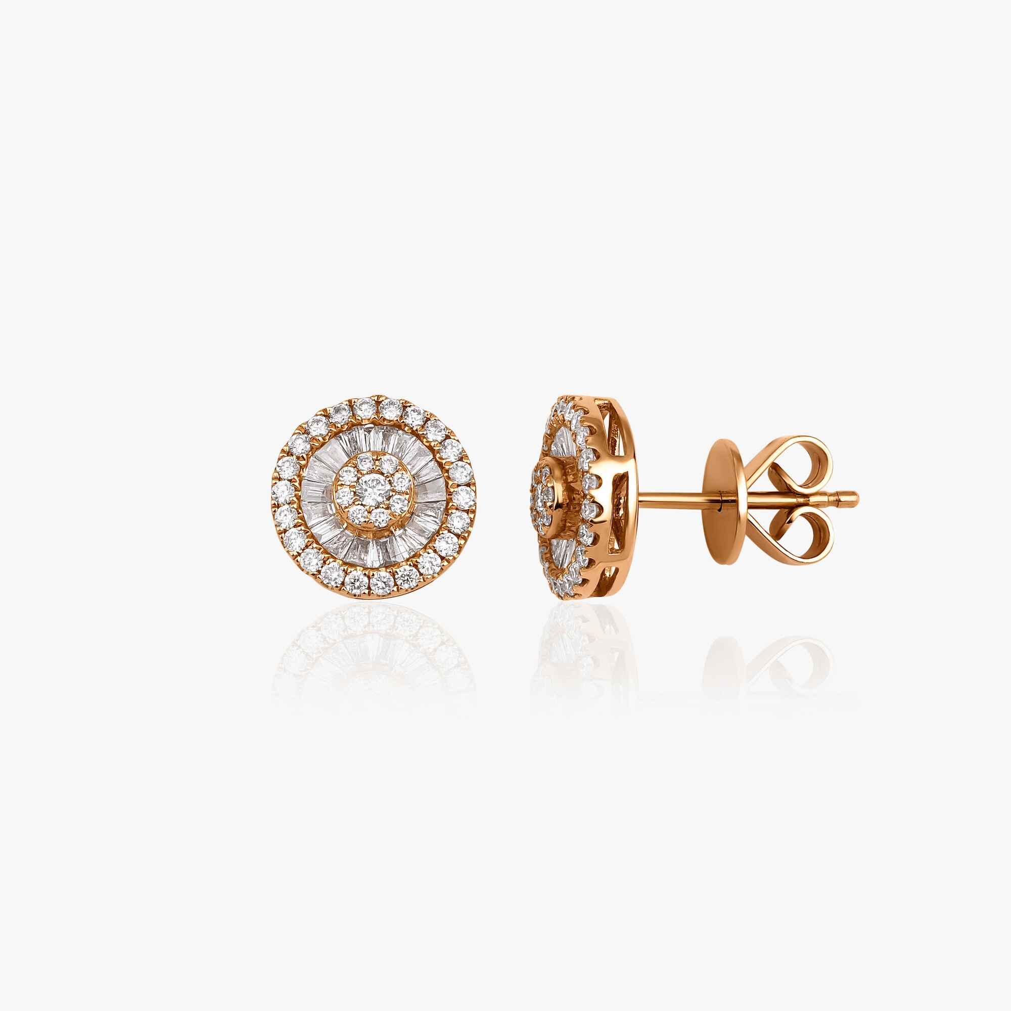 Yuvarlak Baget Pırlanta Küpe / The Sparkle Circle