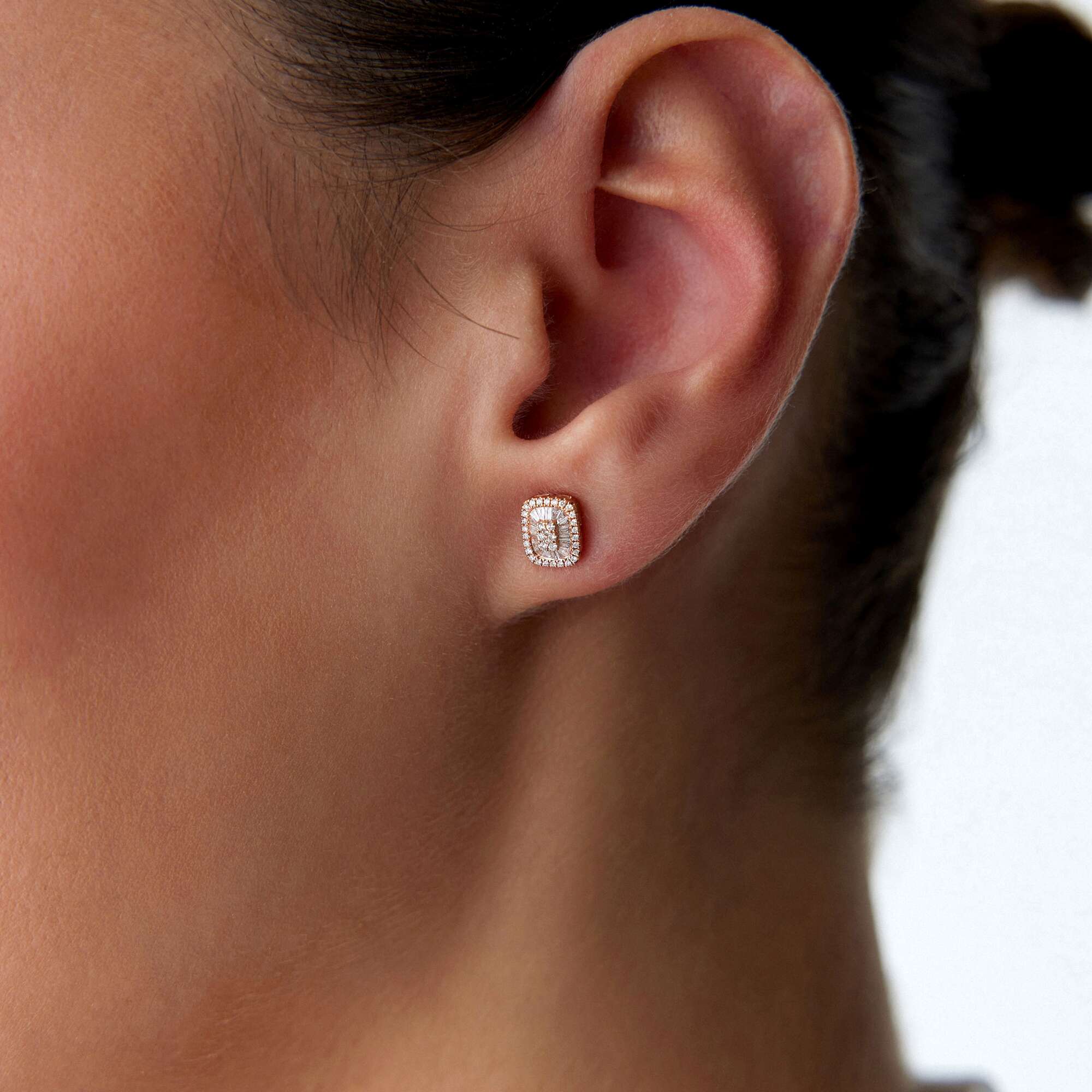 Baget Pırlanta Küpe