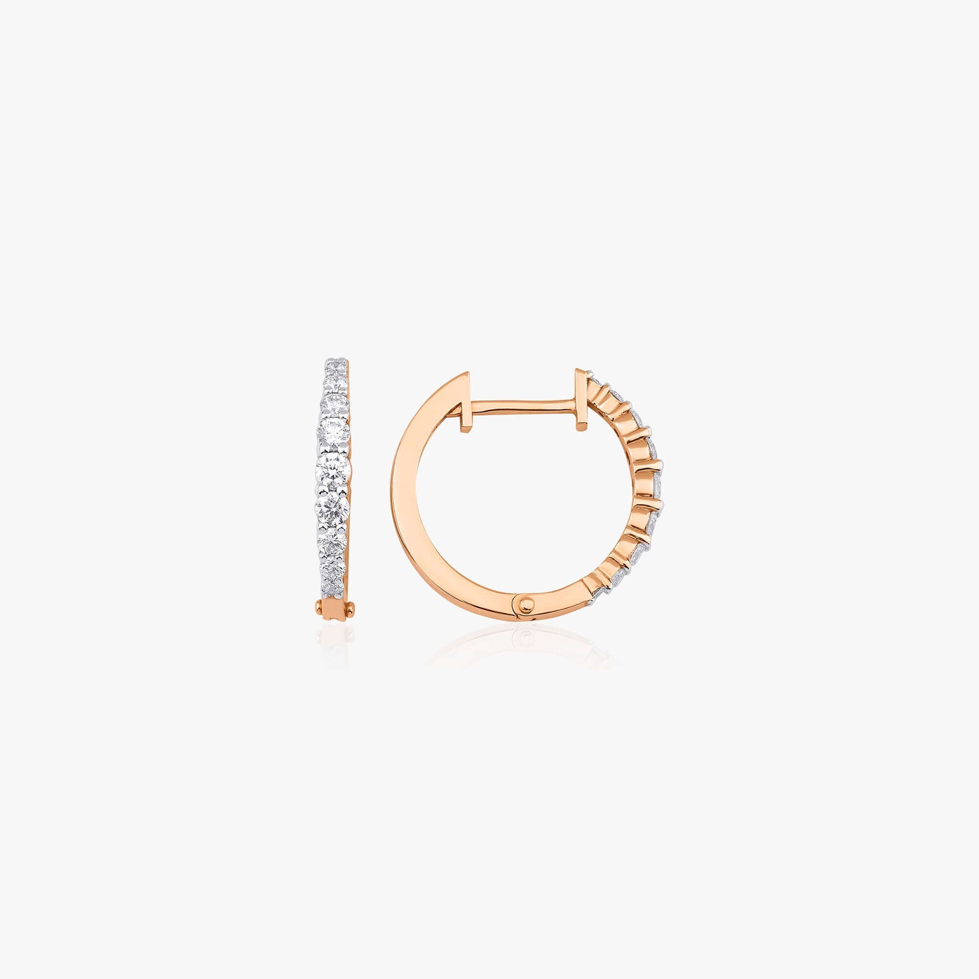 Pırlanta Süzme Halka Küpe / Graduated Diamond Hoops