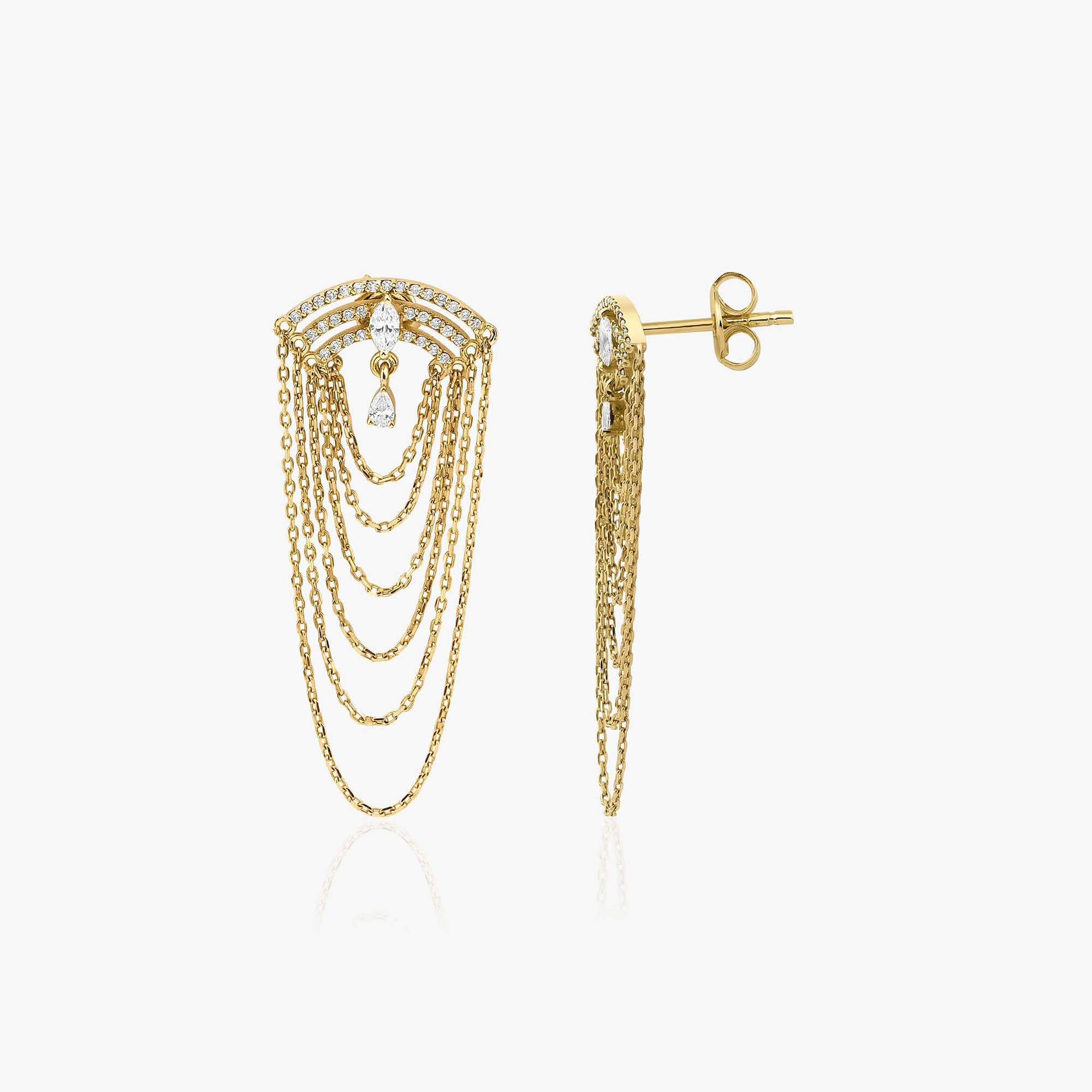 Marquise Waterfall Stud Küpe