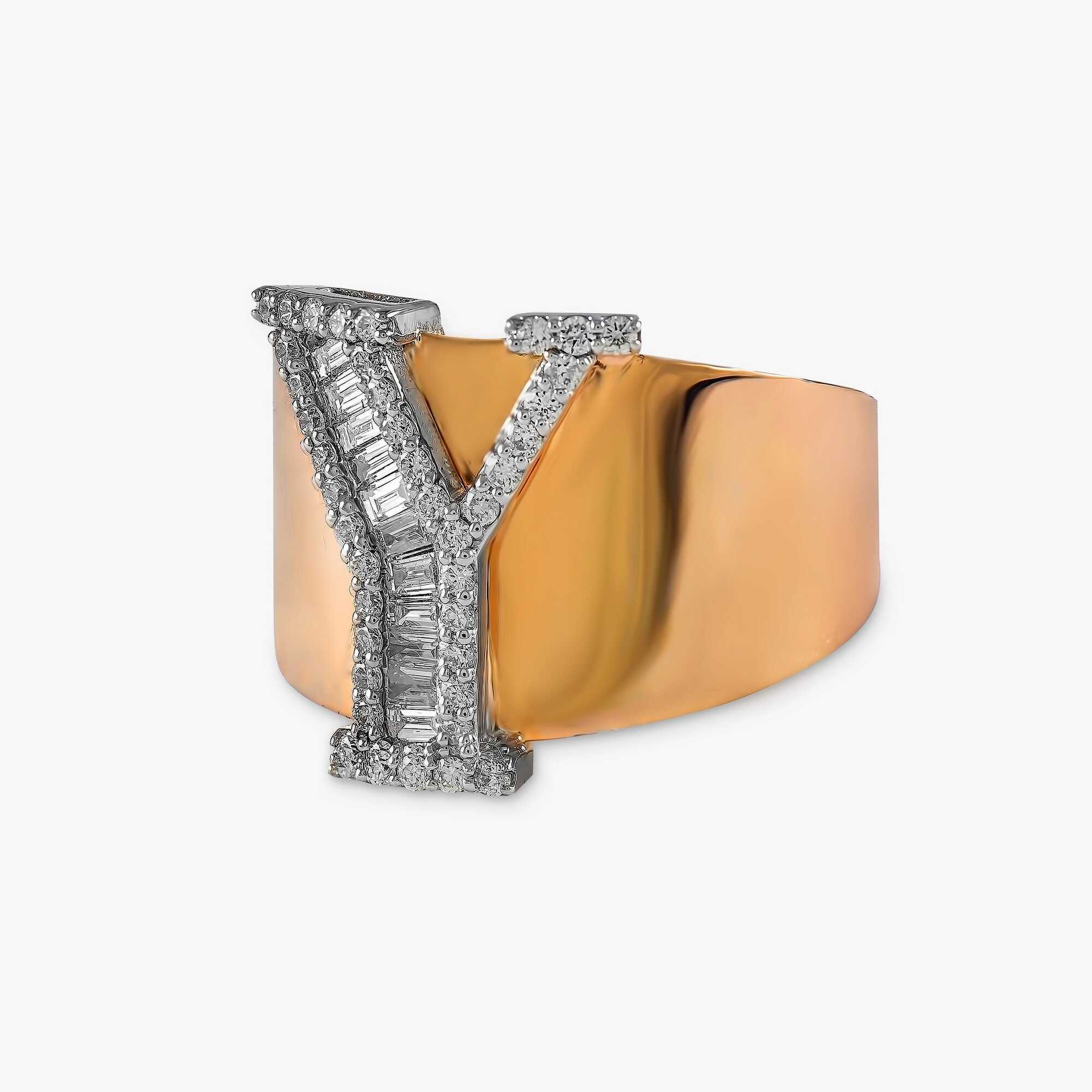 Büyük Pırlanta Harf Yüzük