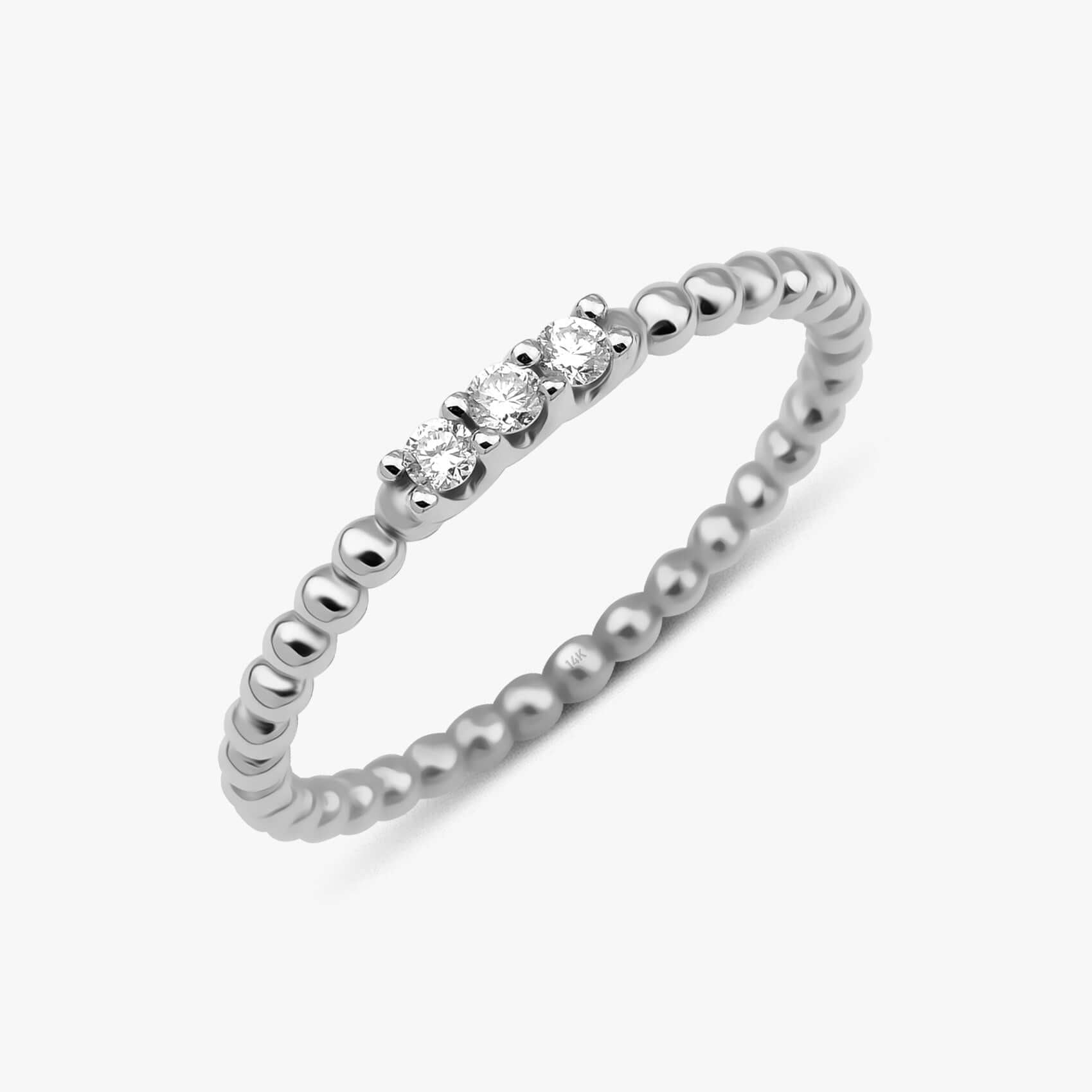 3 Pırlantalı Minimal Yüzük / The 3 Diamonds