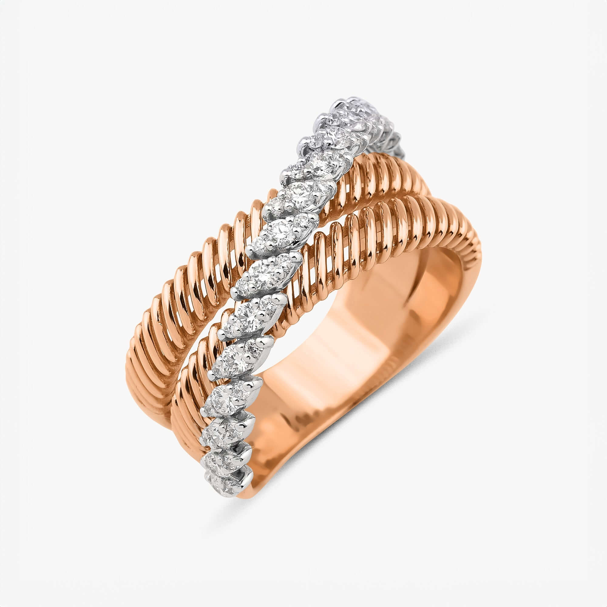 İtalyan Pırlanta Crossover Yüzük