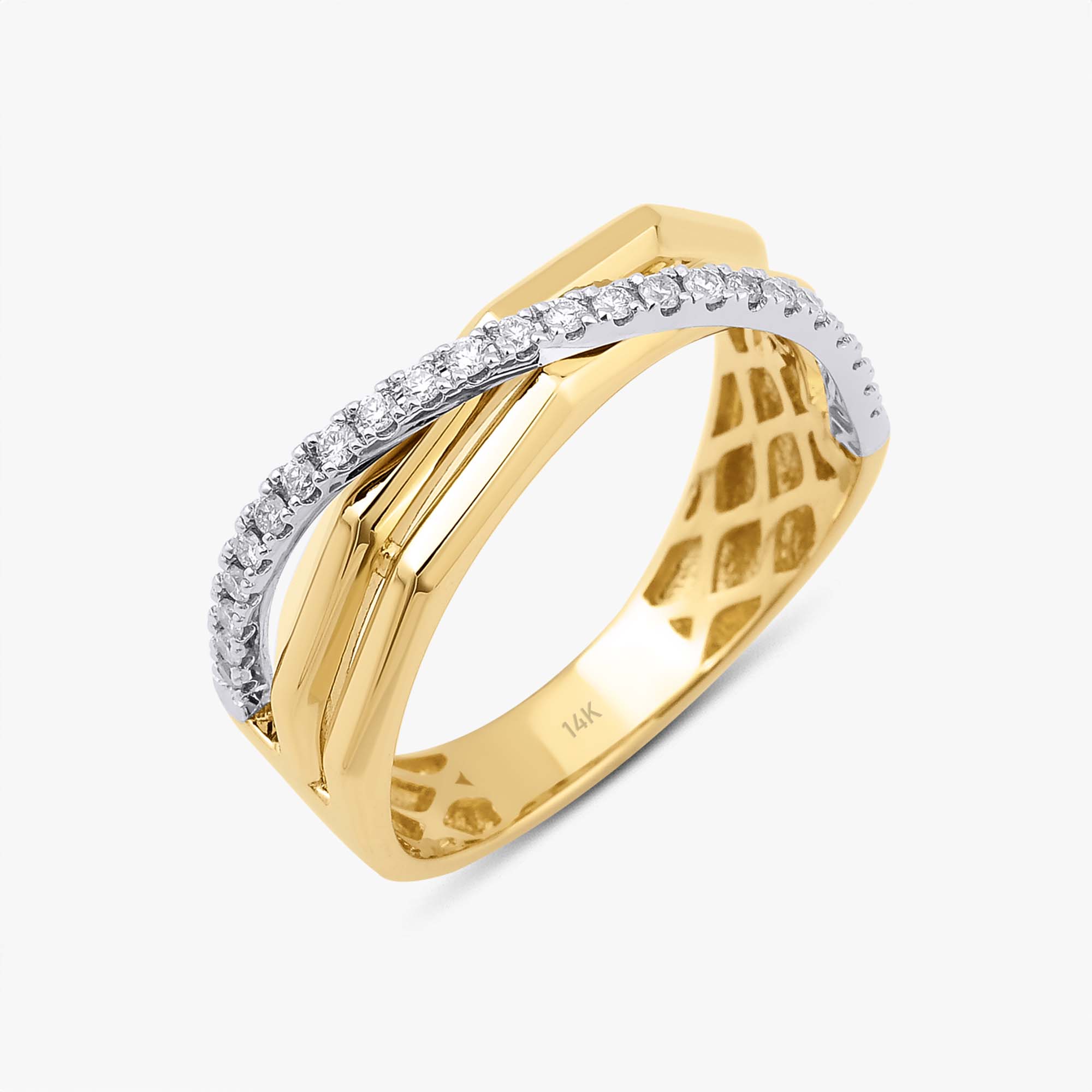 Modern Pırlanta Çapraz Yüzük / The Modern Crossover