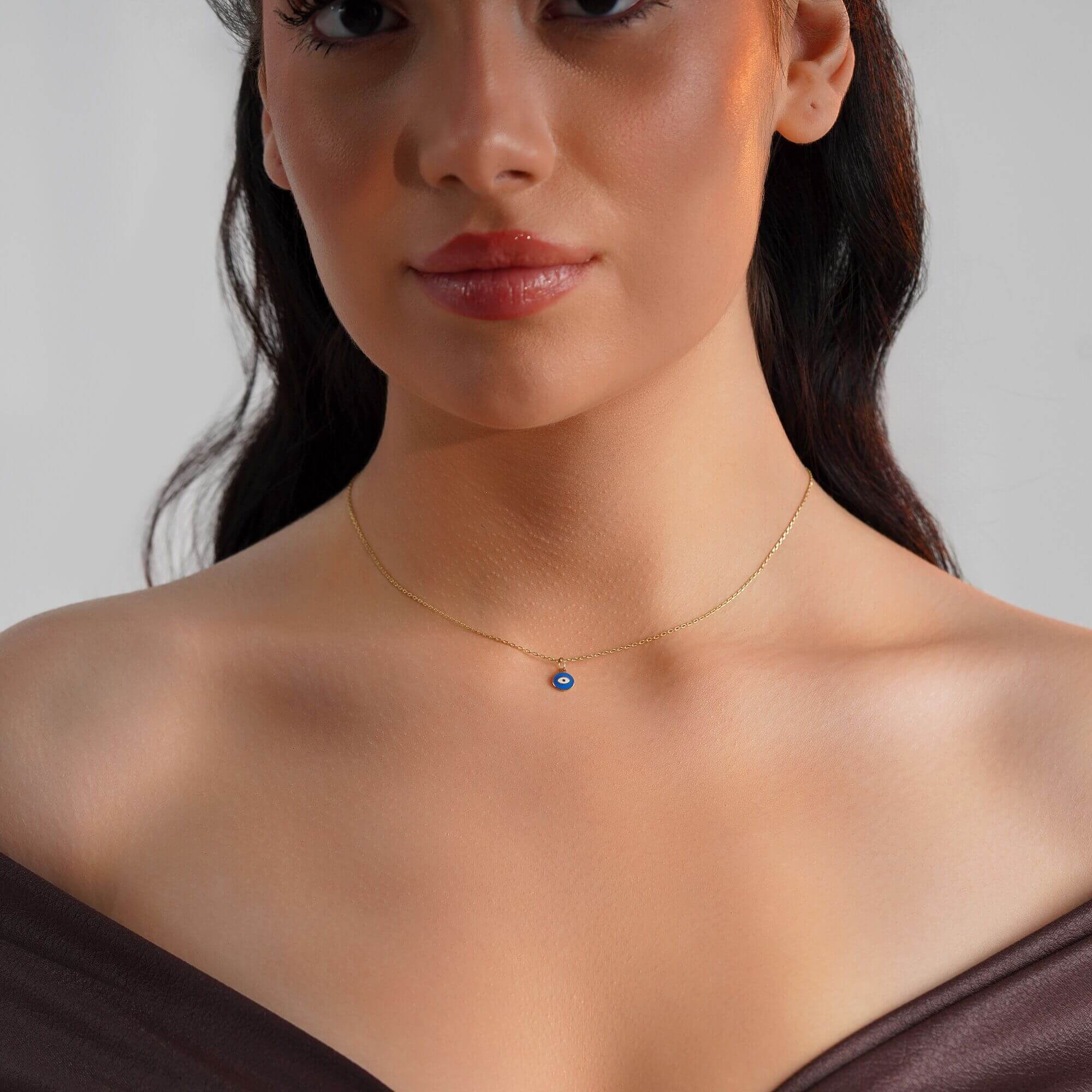 Minicik Lacivert Göz Kolye