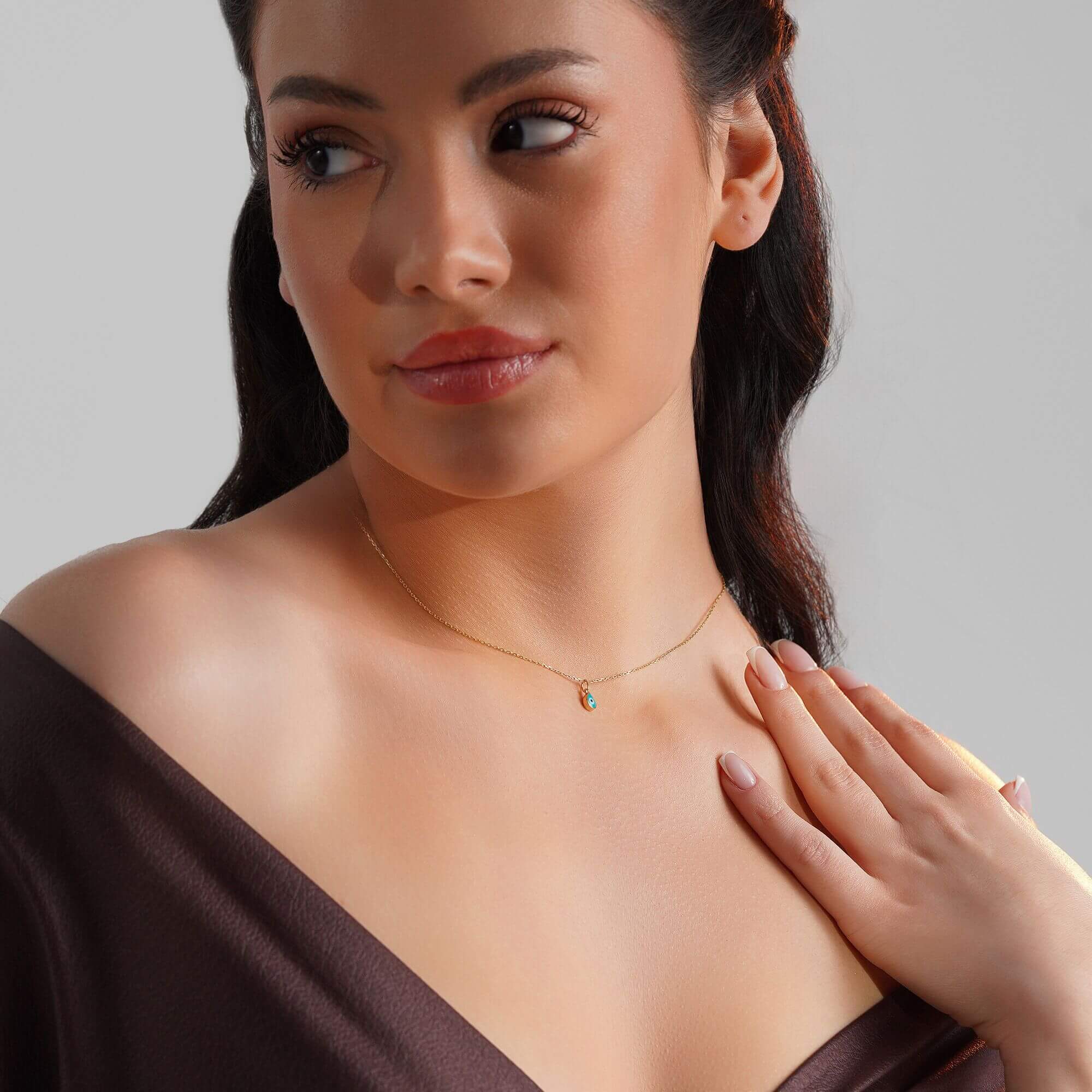 Minik Yağmur Damlası Nazar Kolye