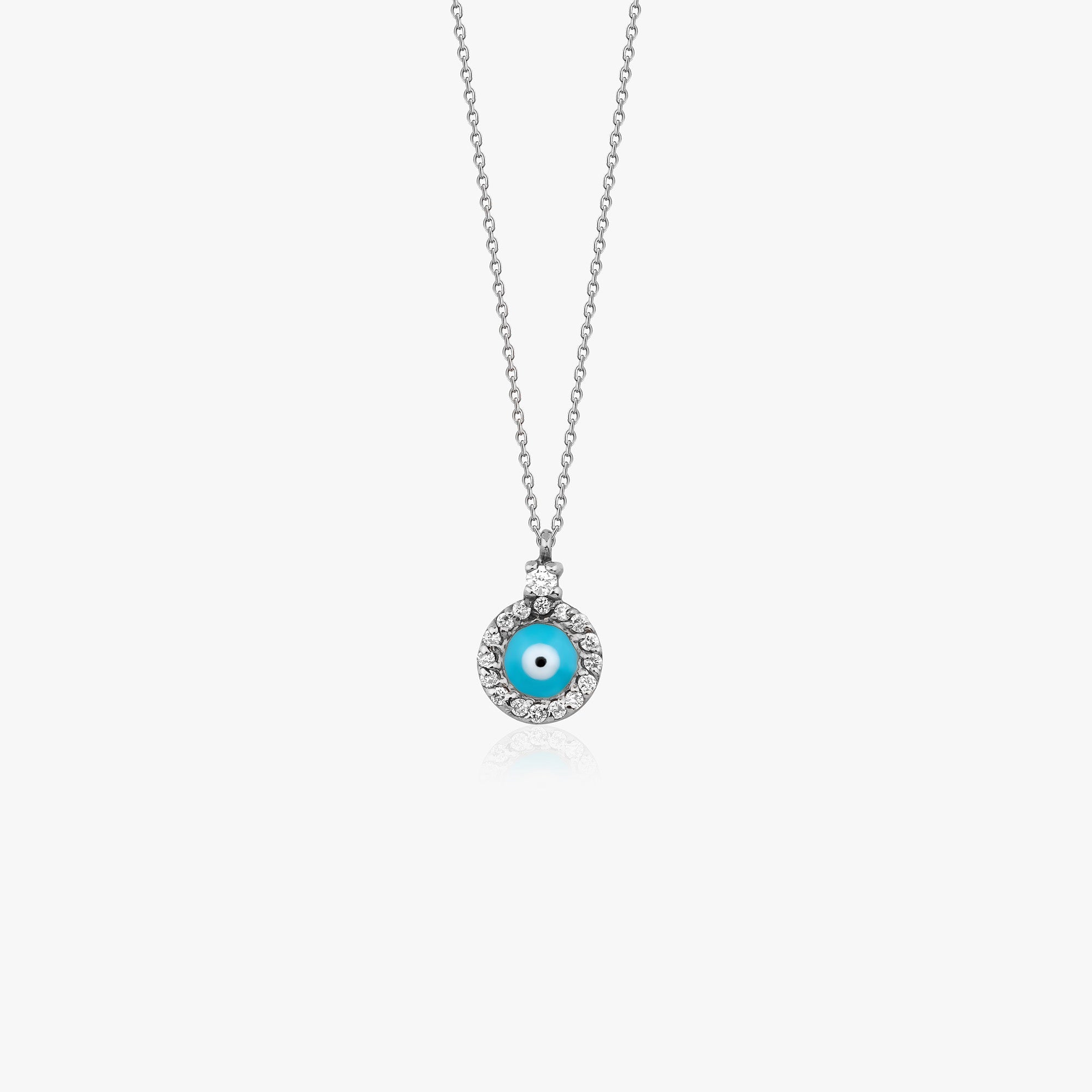 Minicik Geleneksel Pırlanta Nazar Kolye / Itty Bitty Tiny Eye