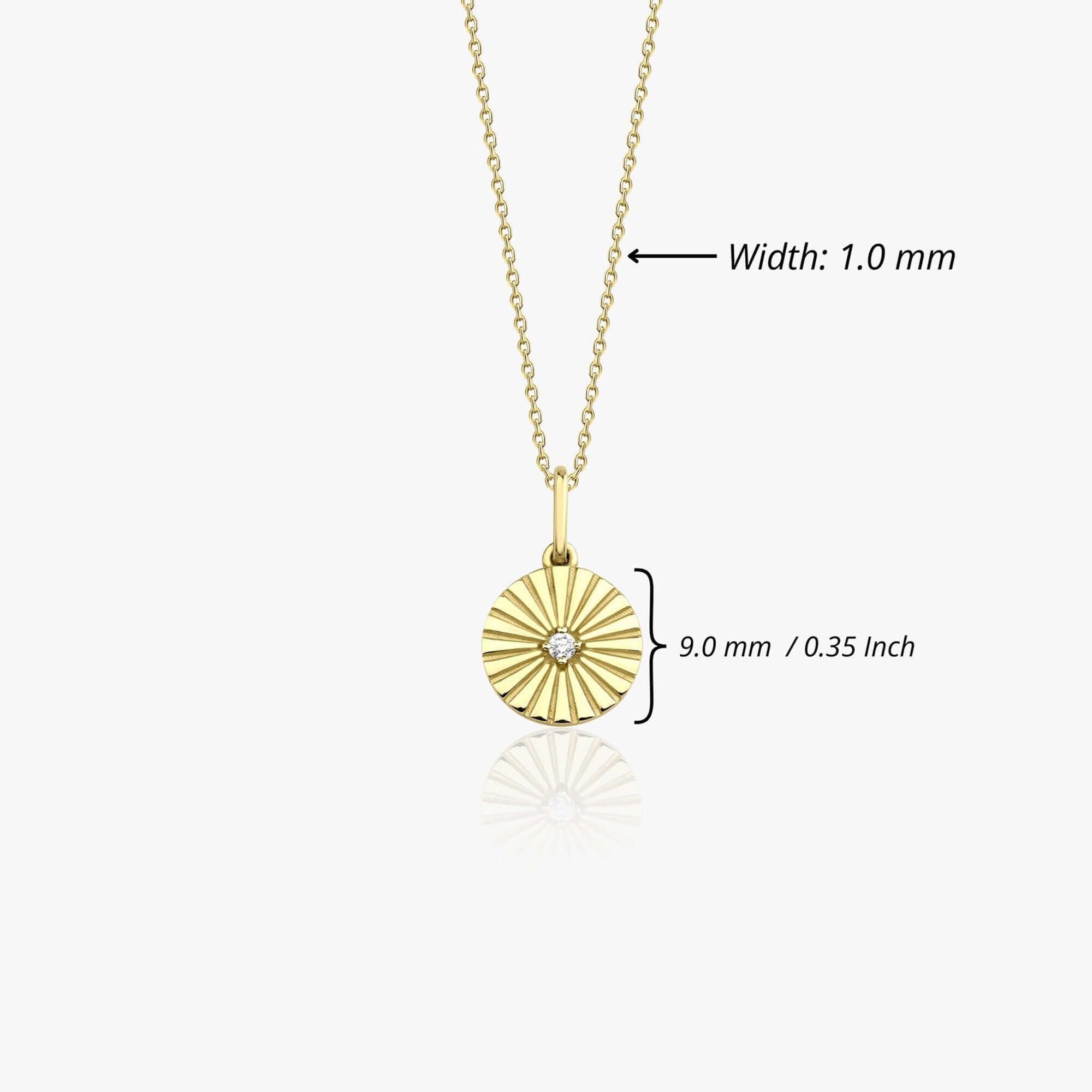 Mini Pırlanta Yuvarlak Kolye / Mini Circle