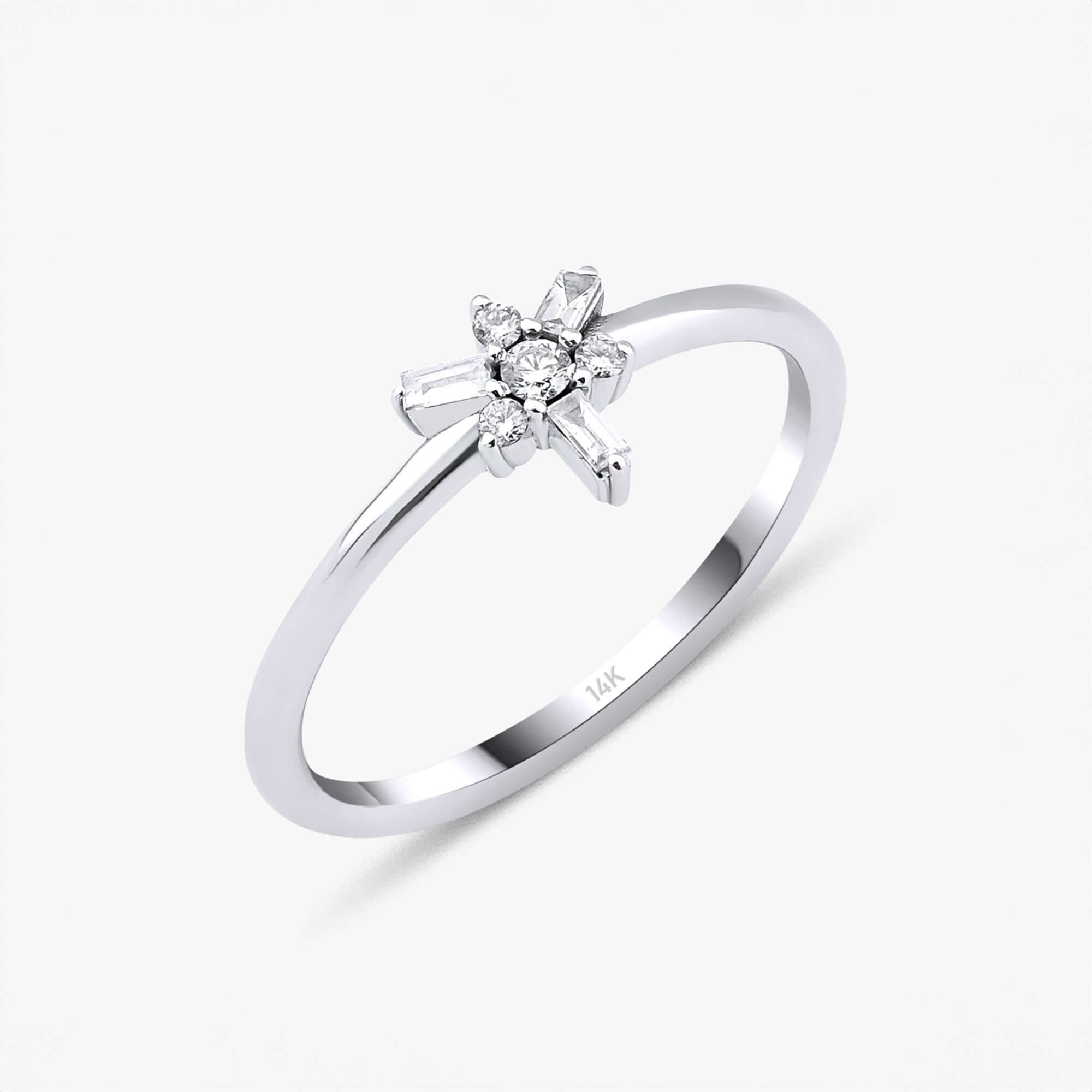 Minimal Pırlanta Patlama Yüzük / Mini Diamond Burst