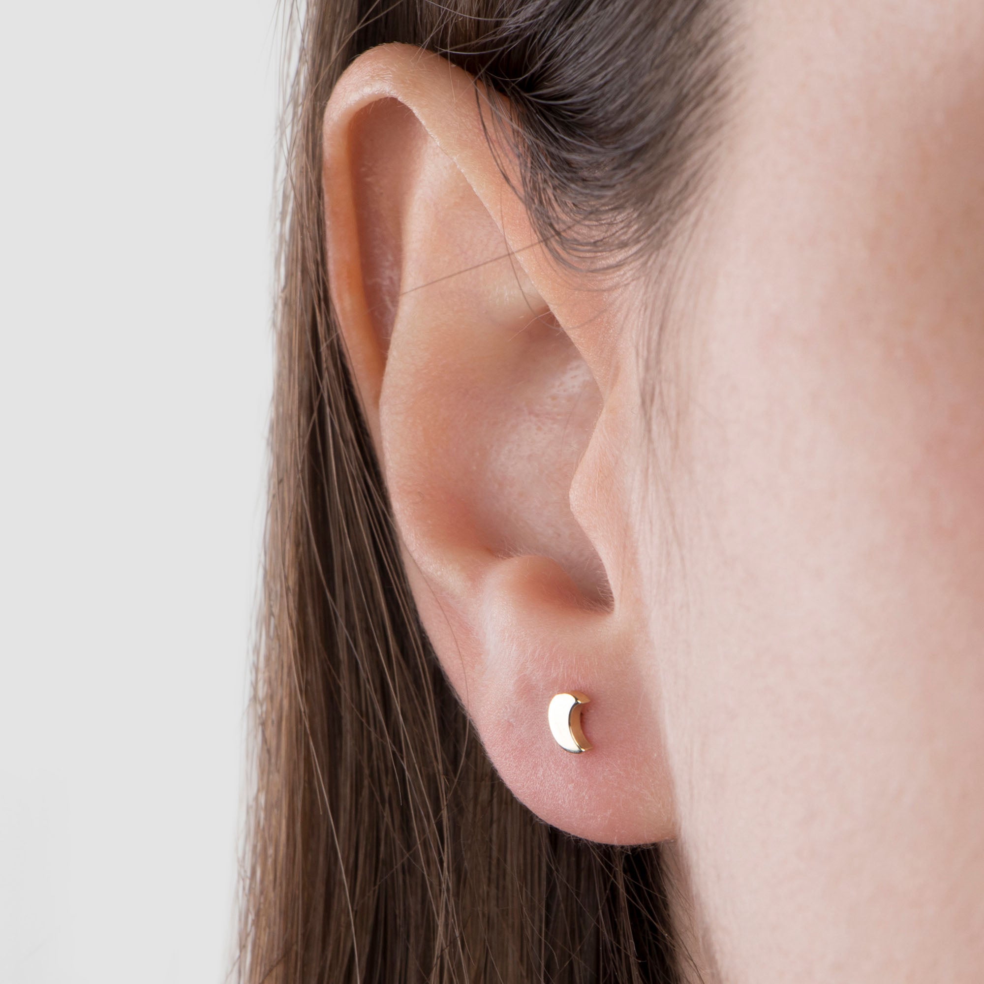 Mini Ay Stud Küpe / Mini Moon Studs