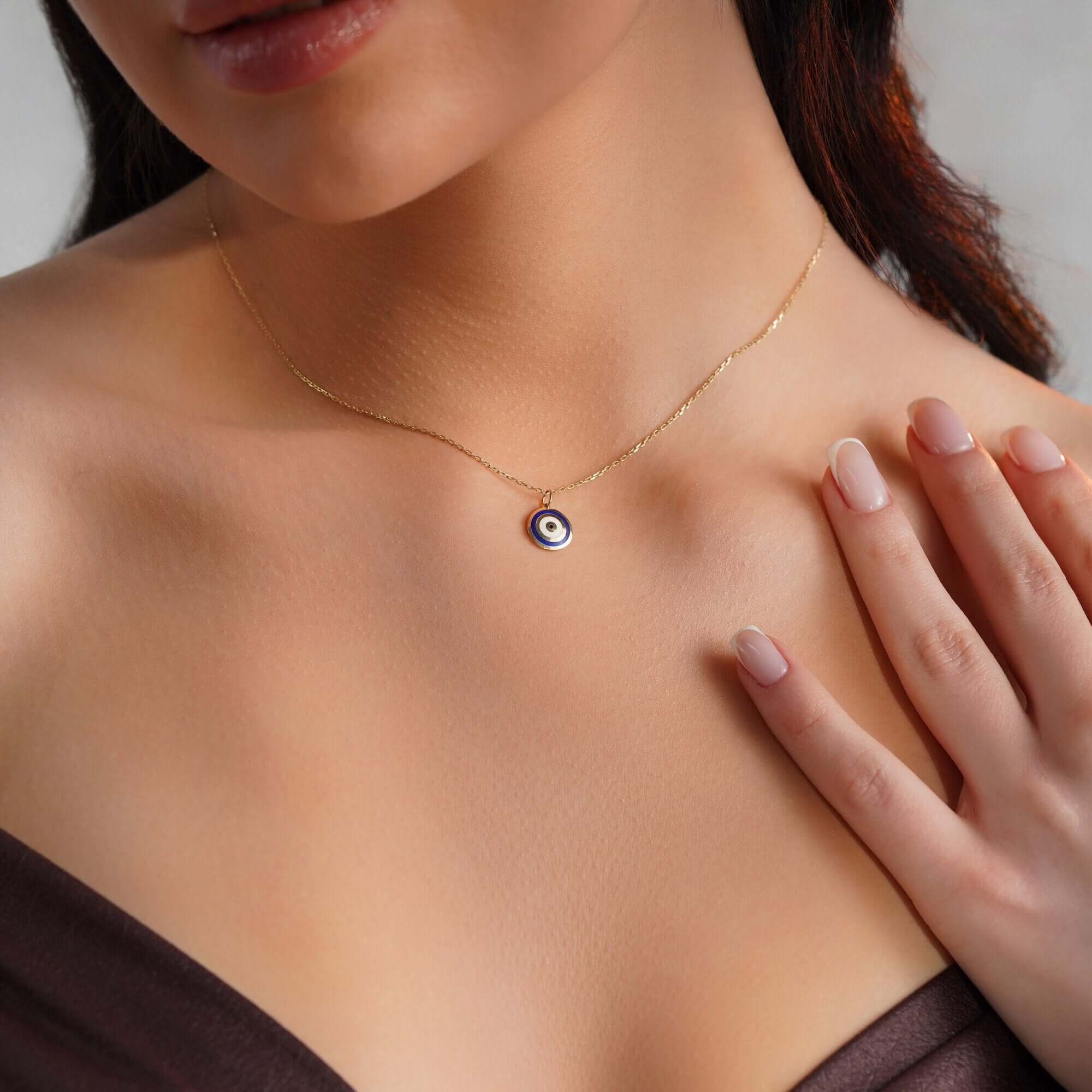 Lacivert Nazar Kolye Ucu