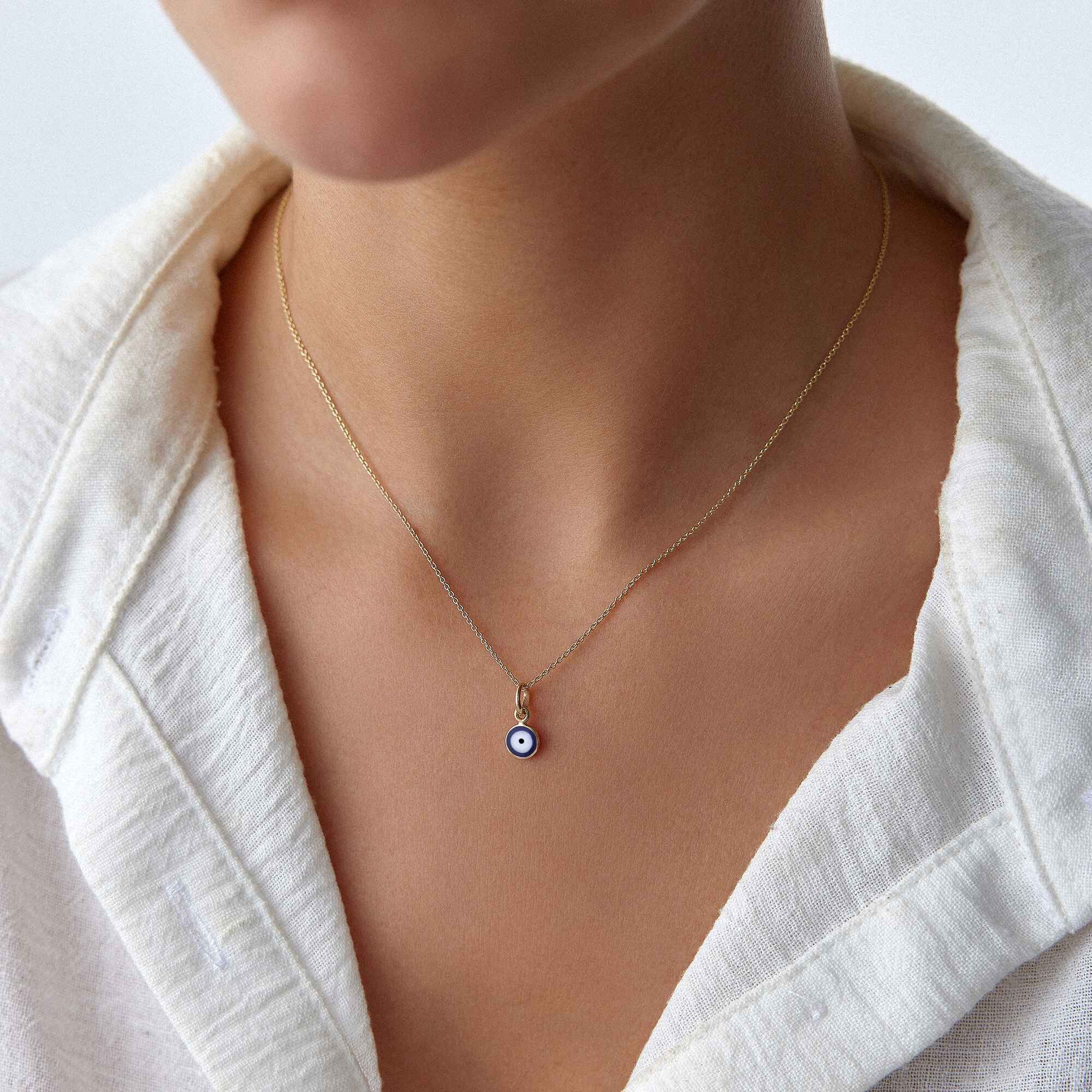 Mini Koyu Mavi Göz Charm