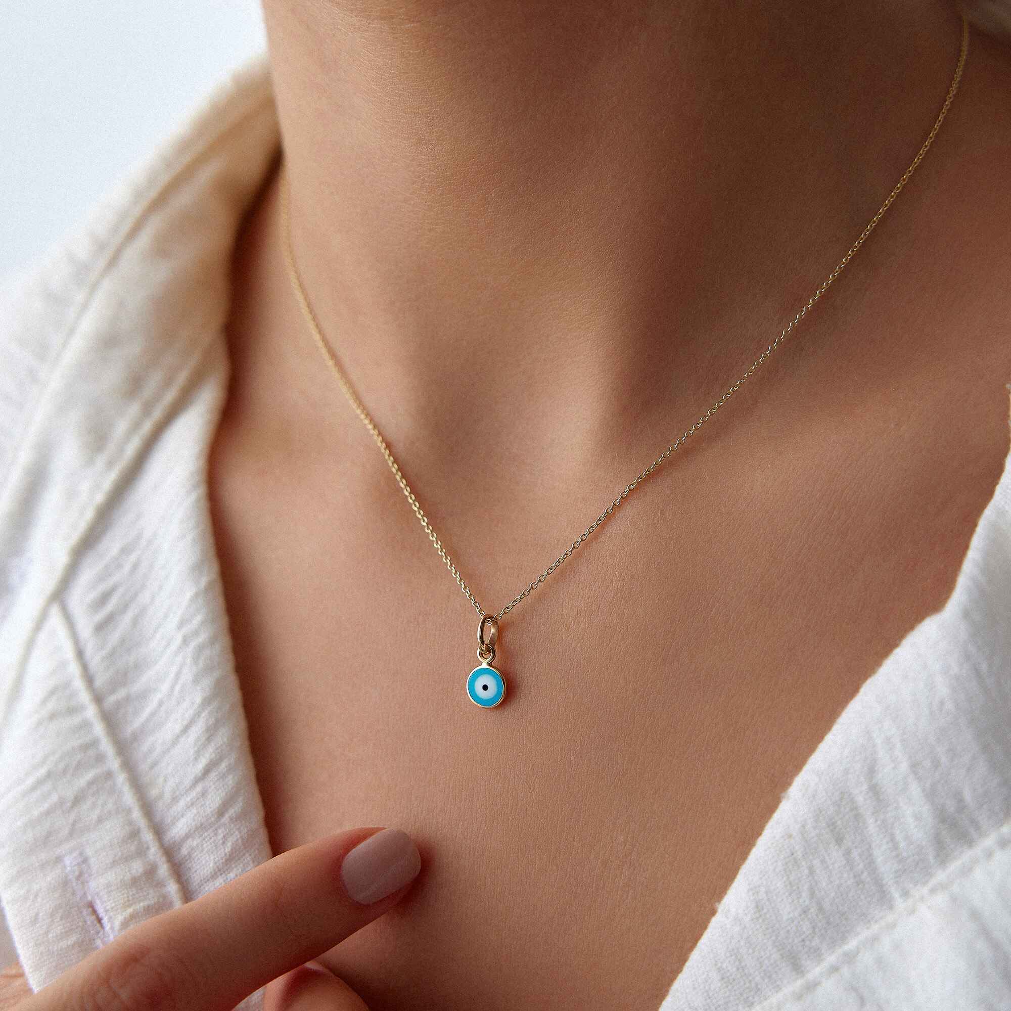 Mini Okyanus Mavisi Göz Charm