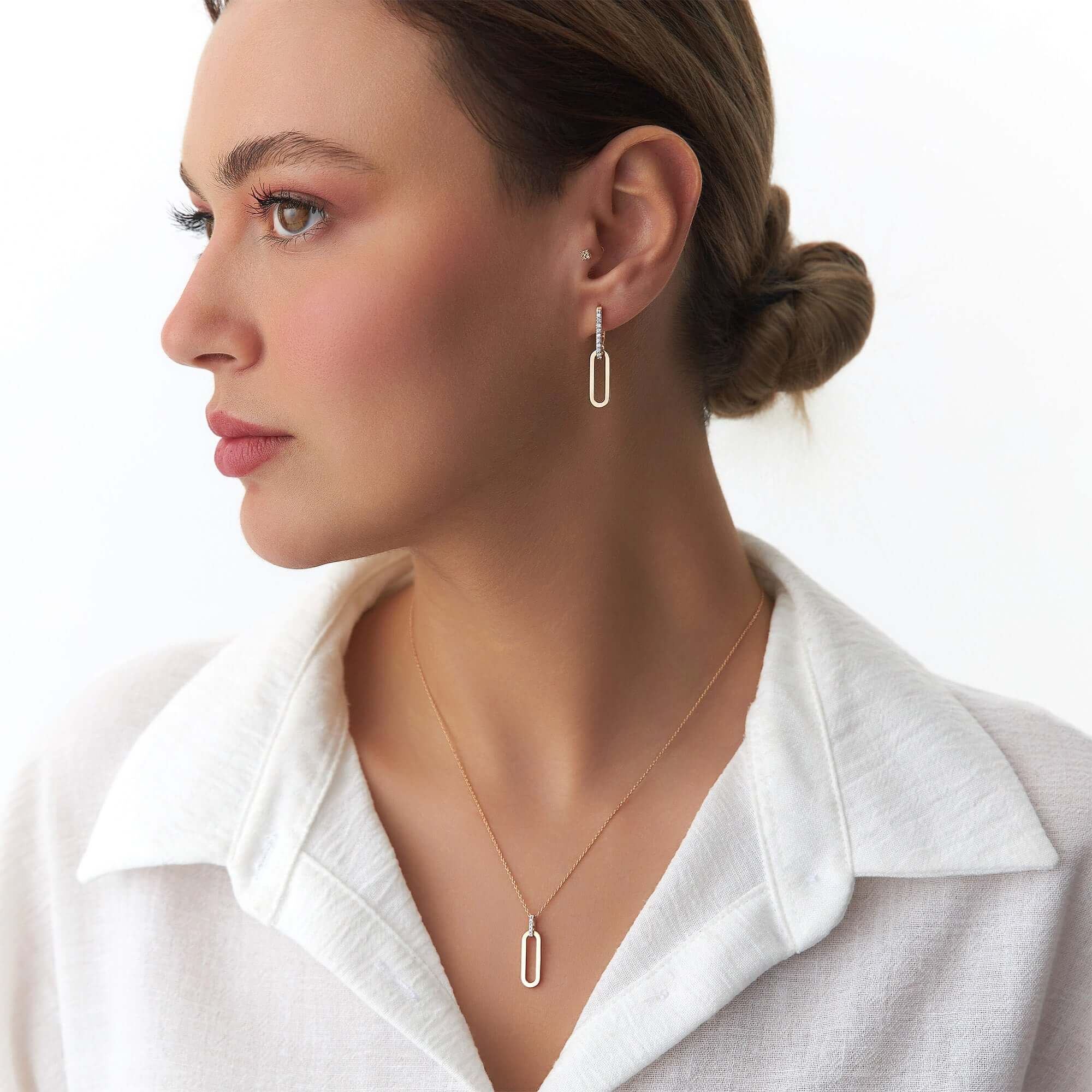 Pırlanta Açık Link Kolye