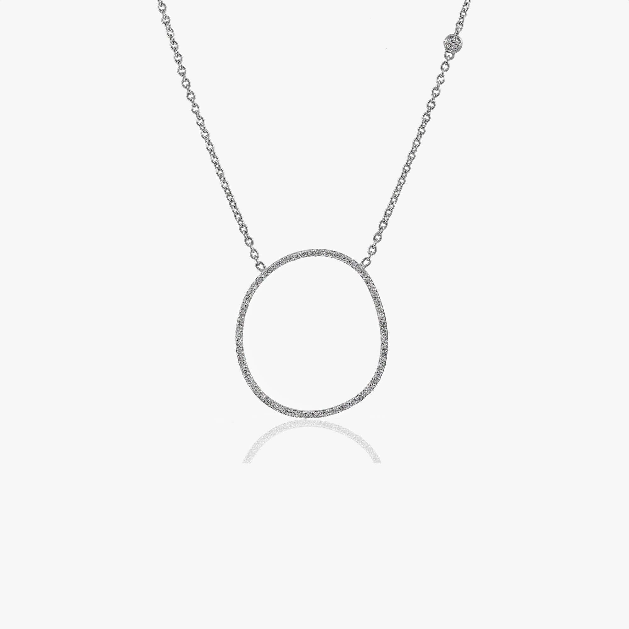 Pırlanta Organik Daire Kolye