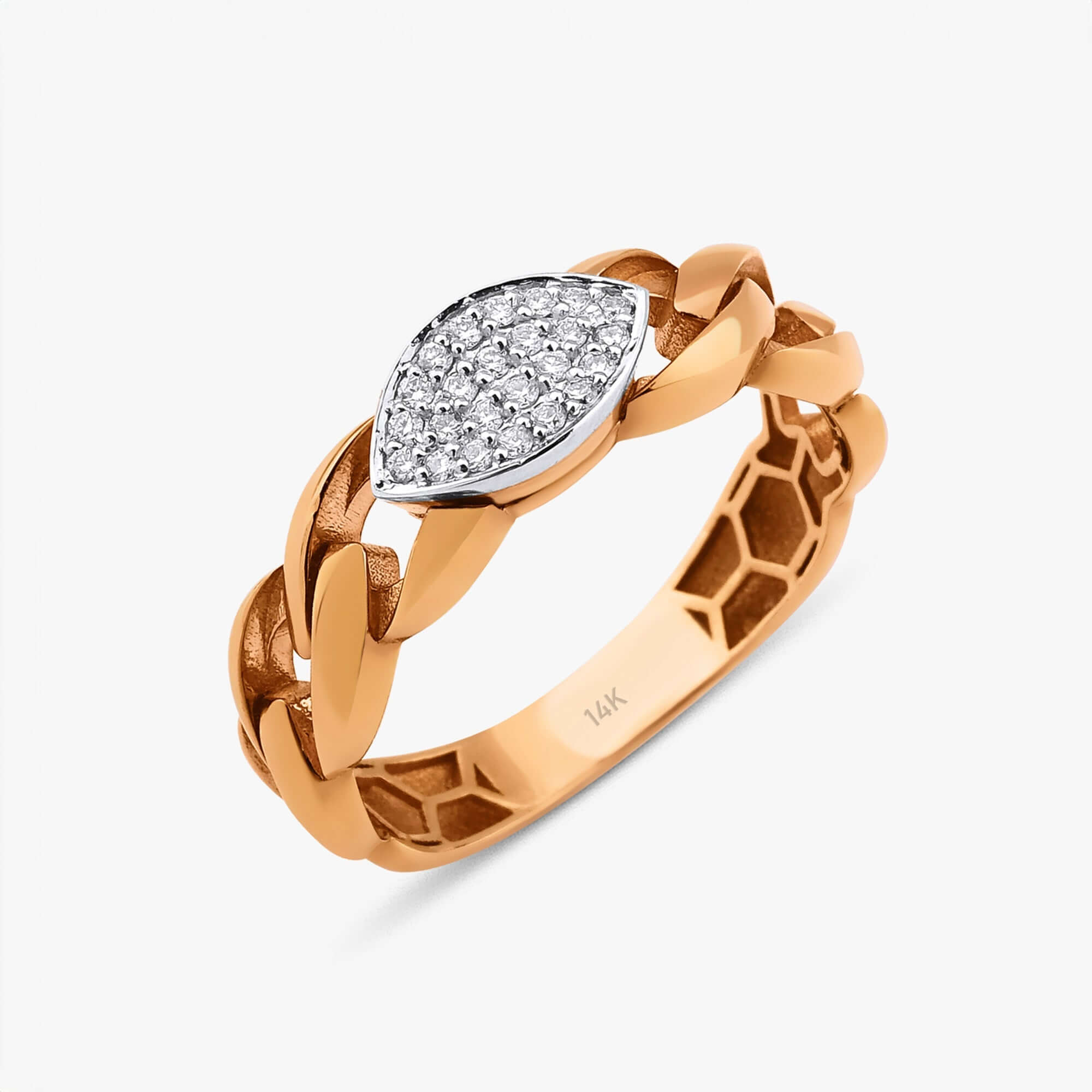 Pave Pırlanta Link Yüzük