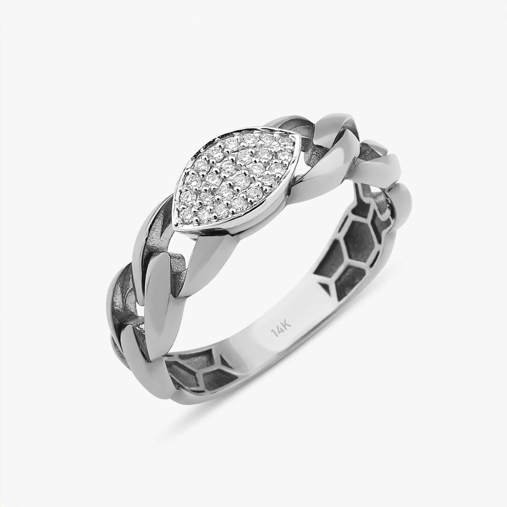 Pave Pırlanta Link Yüzük