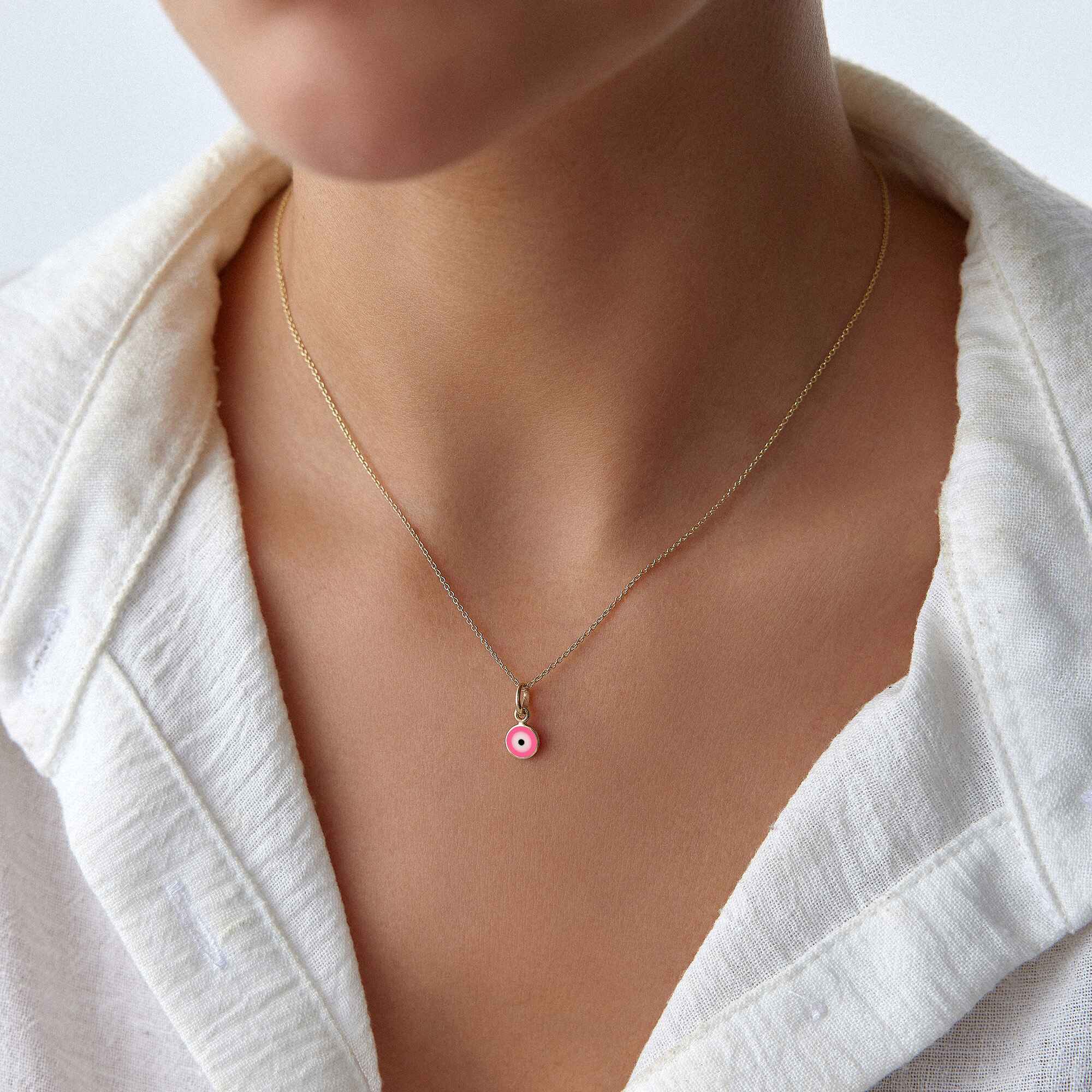 Mini Pembe Göz Charm