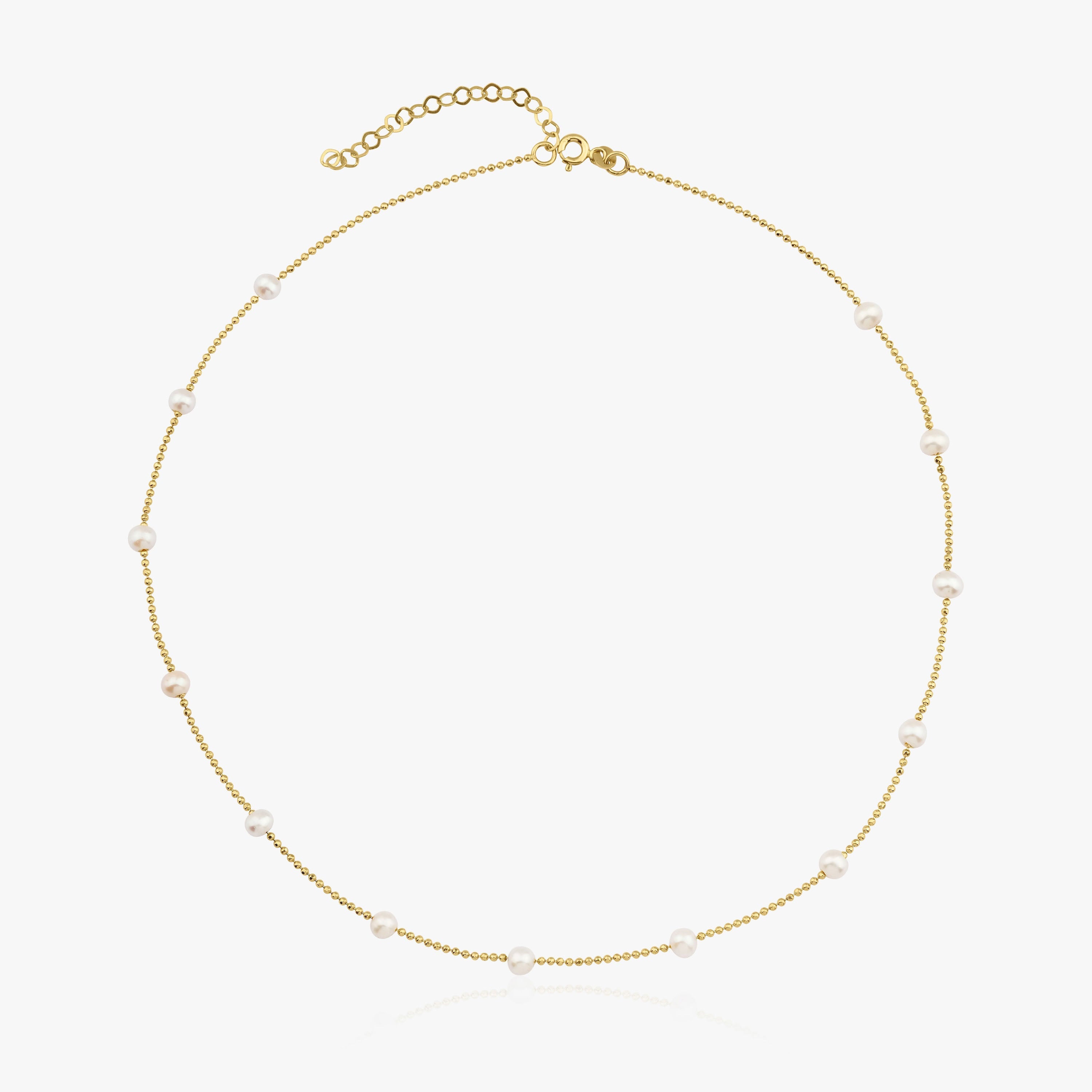 Minimal İnci Sıra Kolye