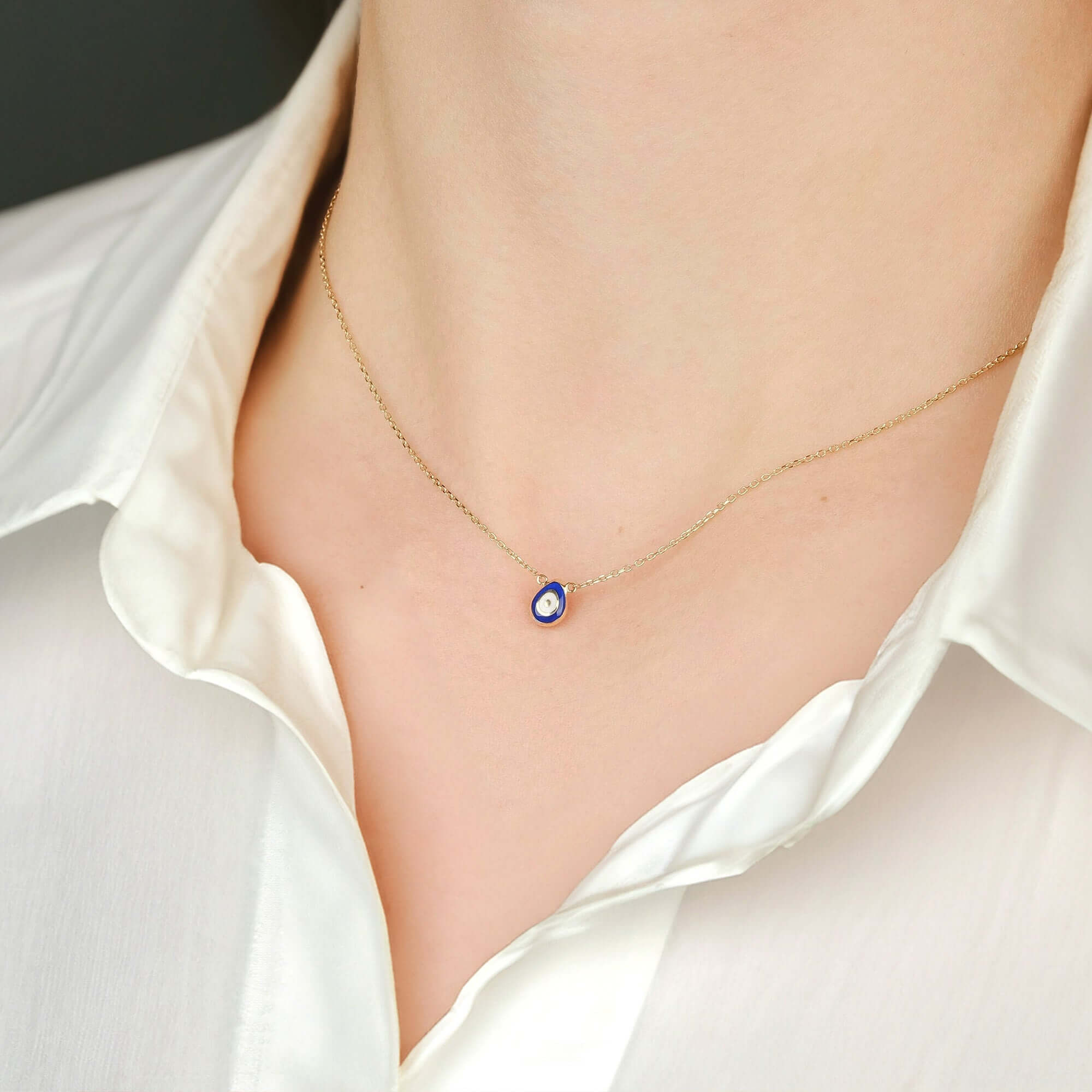 Minik Yağmur Damlası Nazar Kolye