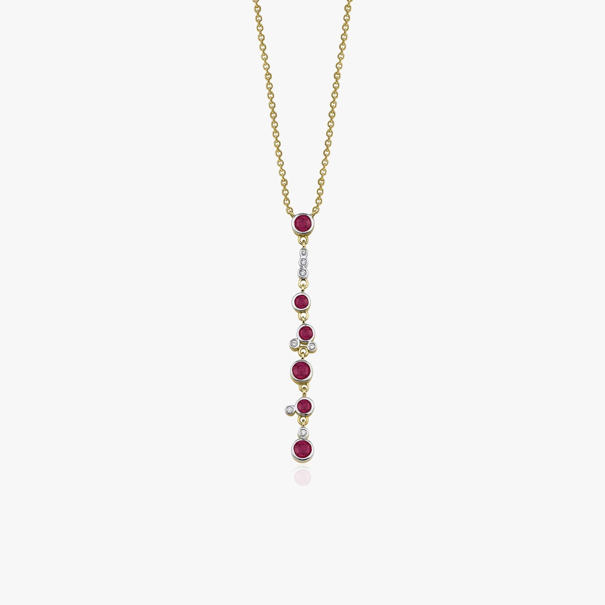 Şelale Lariat Kolye / Ruby Waterfall