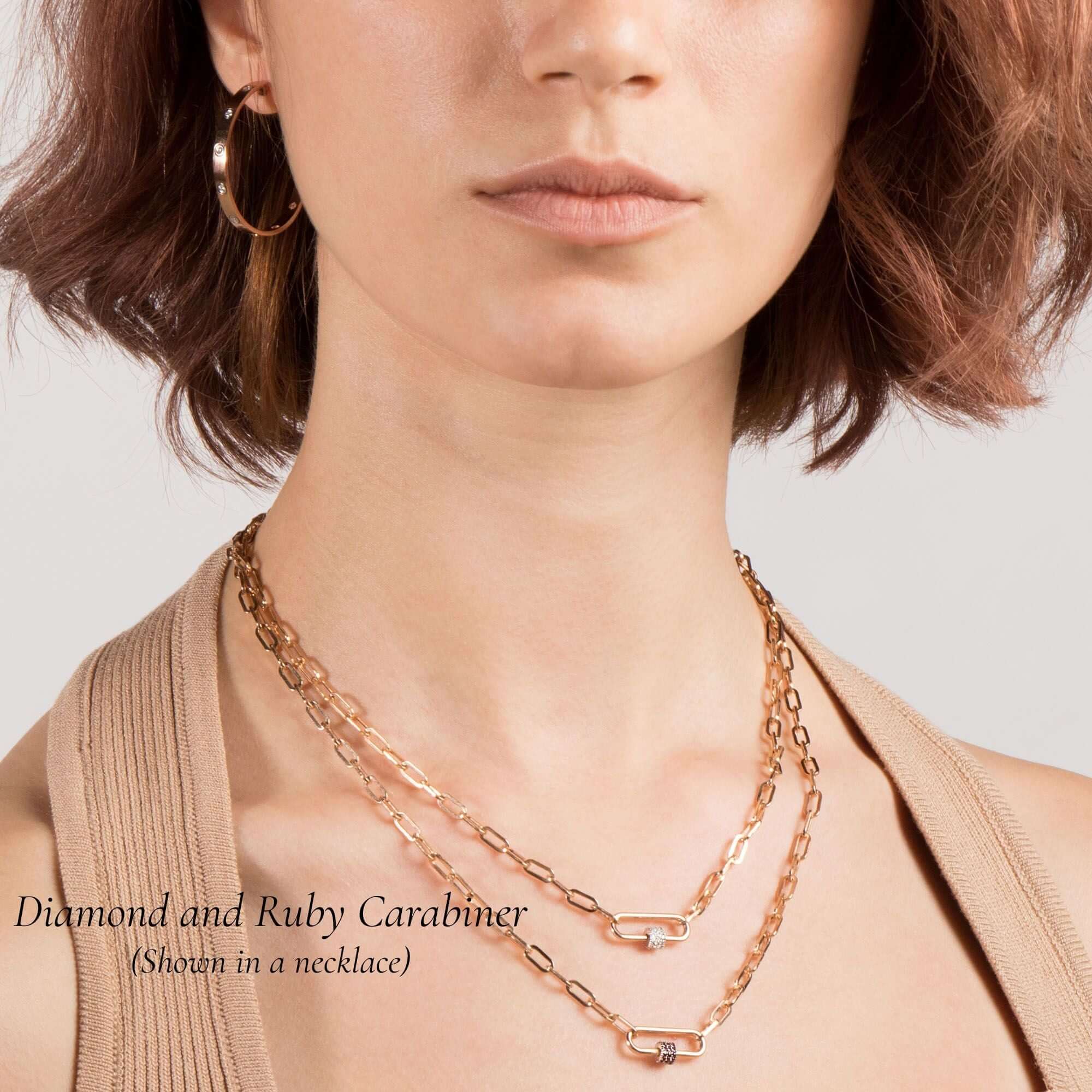 Minimal Pırlanta Carabiner Kilit / Mini Carabiner