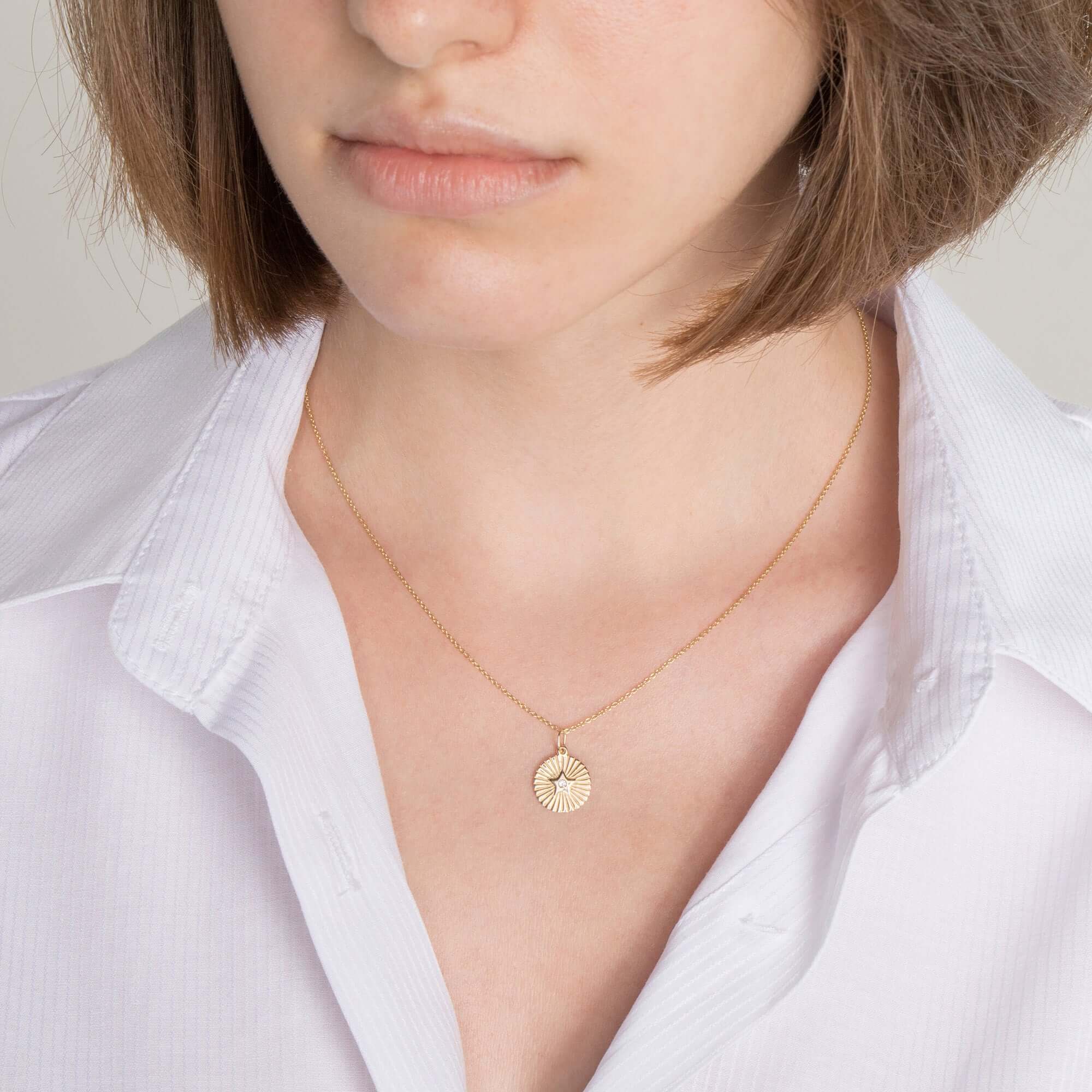 Minimal Pırlanta Yıldız Kolye Ucu