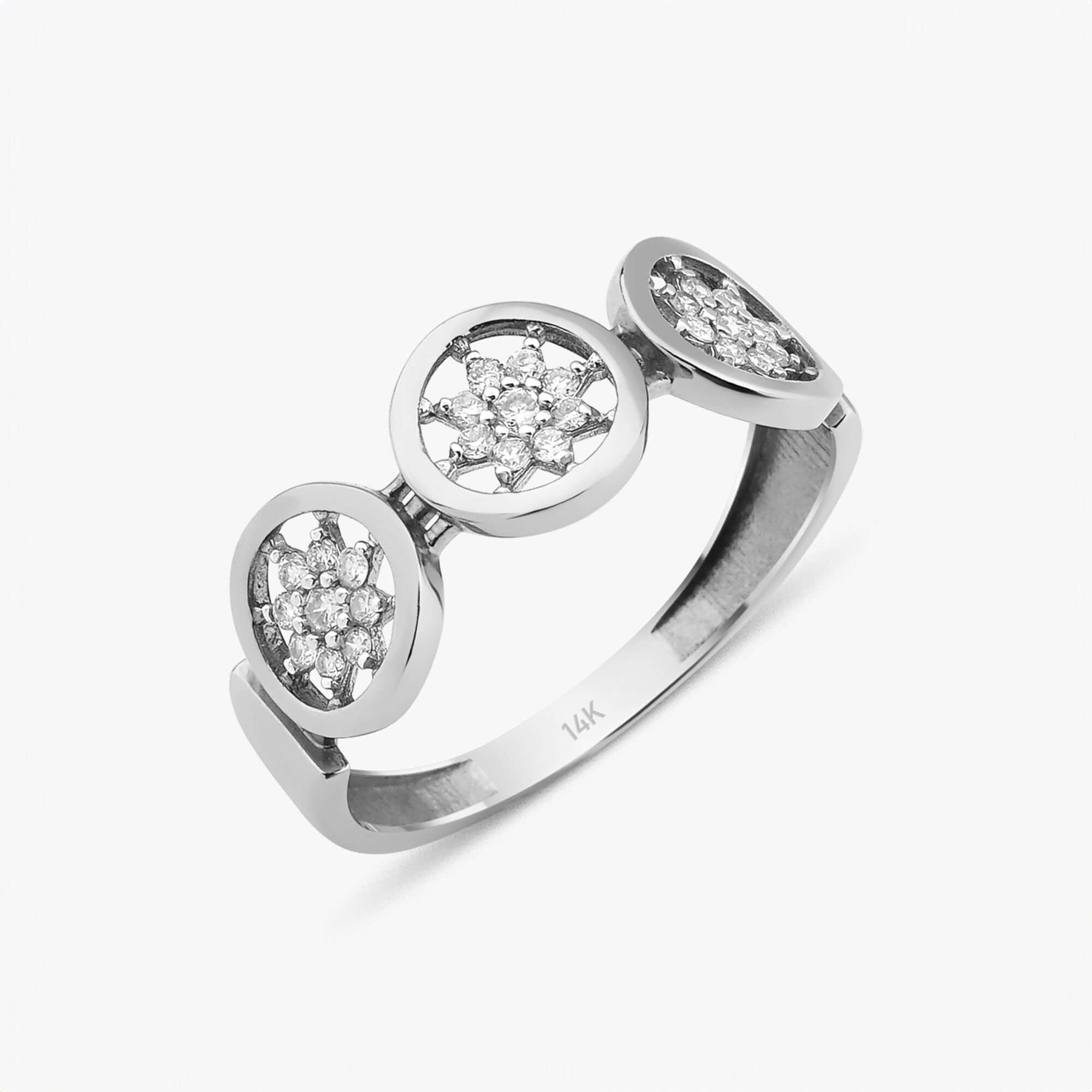 Pırlanta Trio Yıldız Patlaması Yüzük