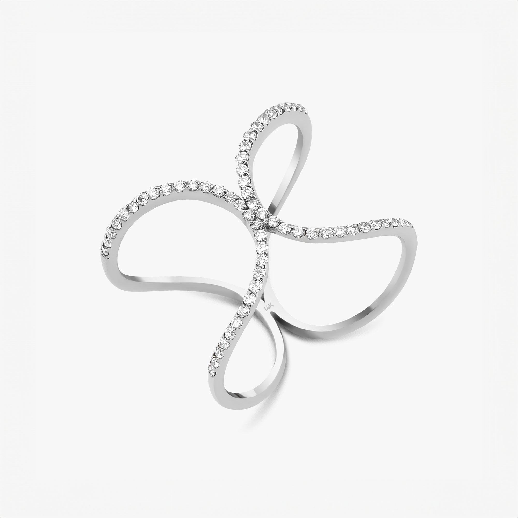 Pırlanta Dalga Yüzük / Diamond Wave Ring
