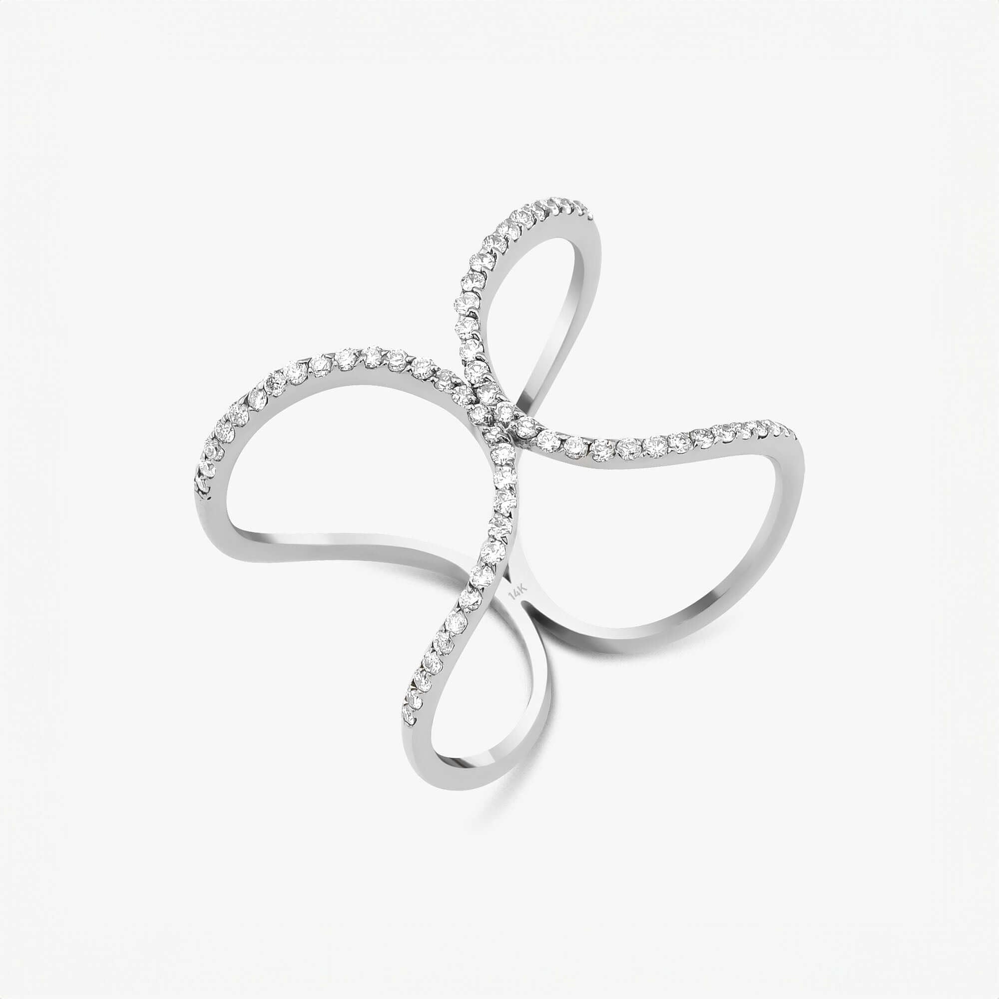 Pırlanta Dalga Yüzük / Diamond Wave Ring