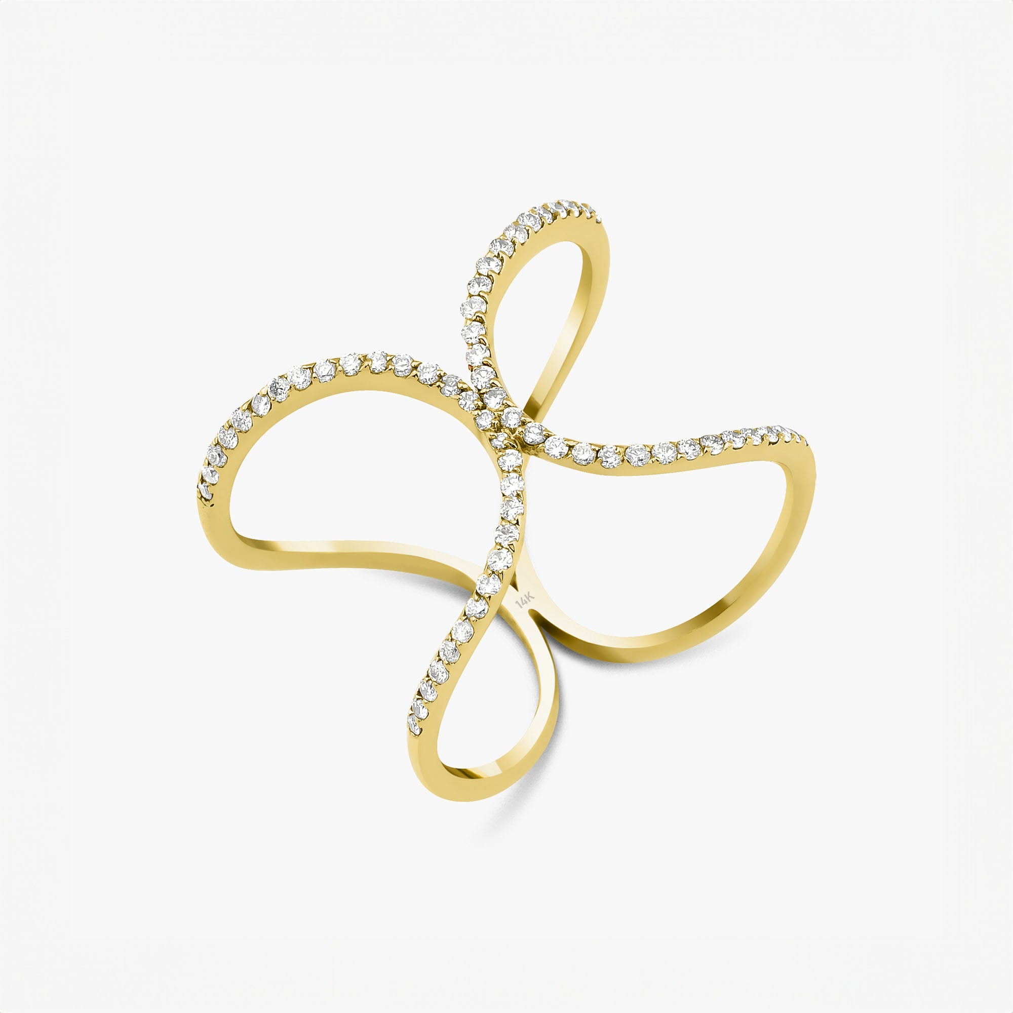 Pırlanta Dalga Yüzük / Diamond Wave Ring