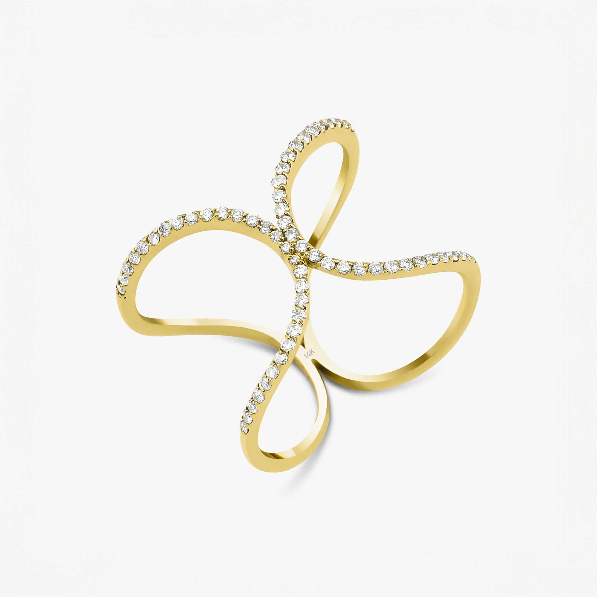 Pırlanta Dalga Yüzük / Diamond Wave Ring