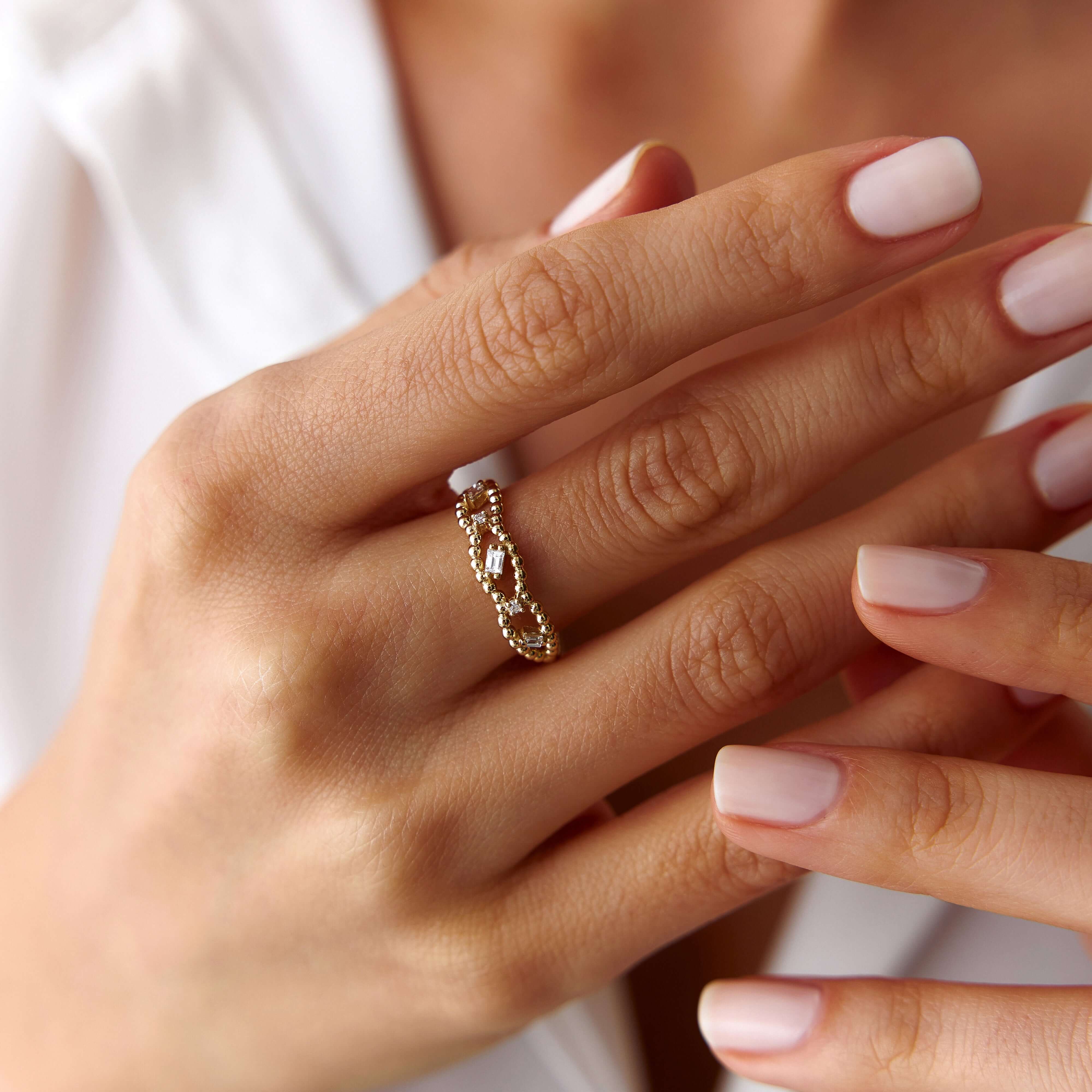 Minimal Pırlanta Yüzük / Diamonds Together