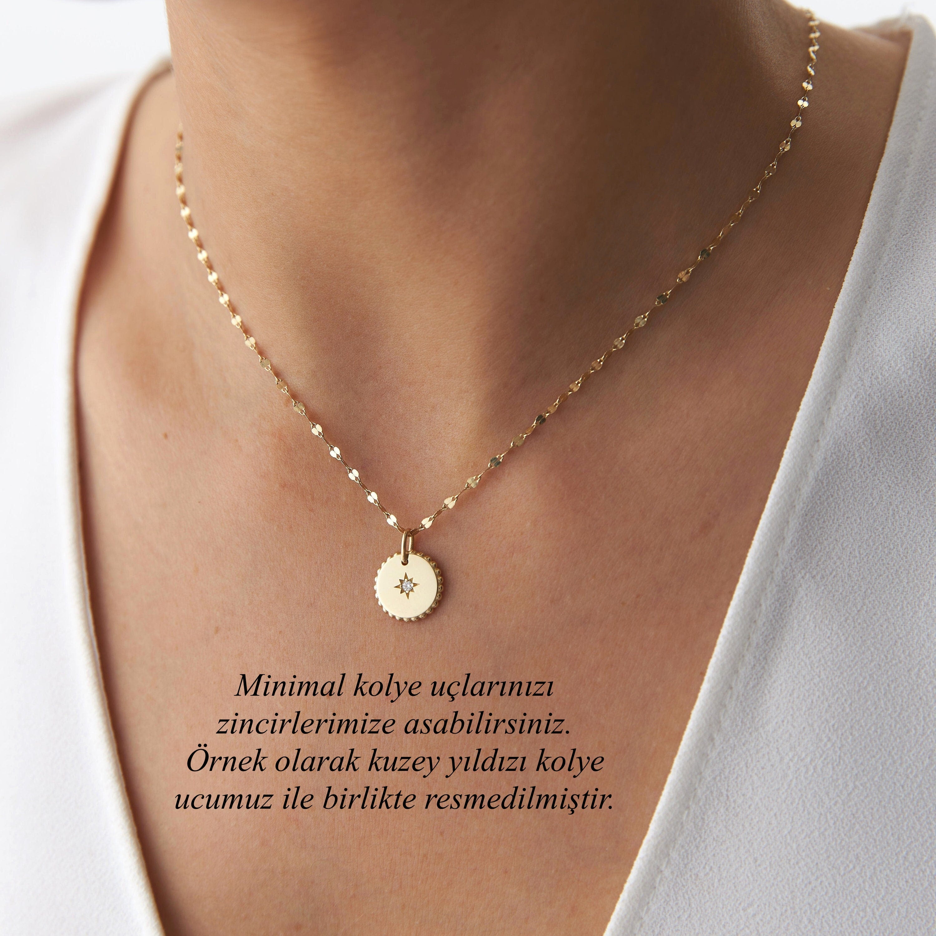 Minimal Parlak Pullu Zincir