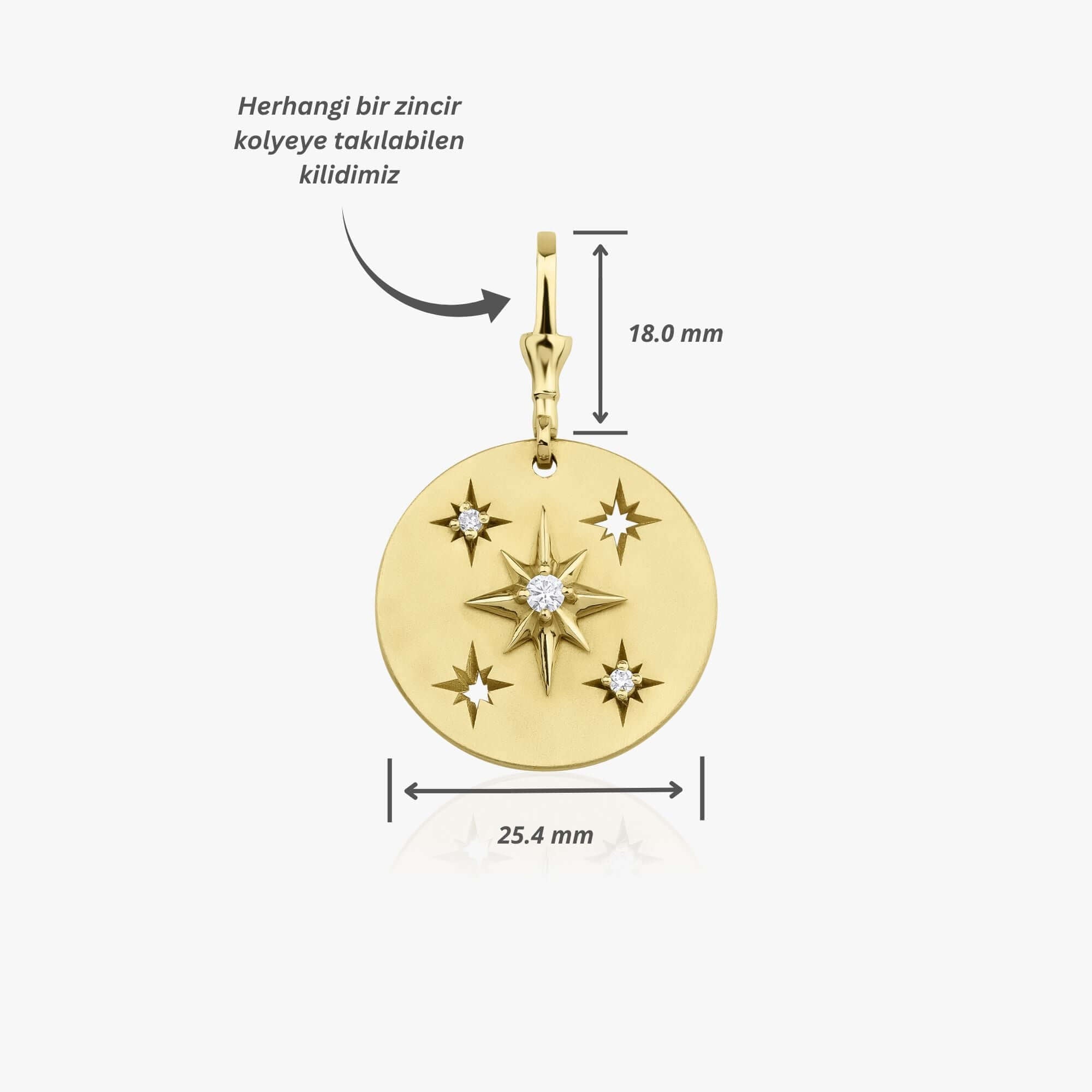 Pırlanta Büyük Kuzey Yıldızı Madalyon