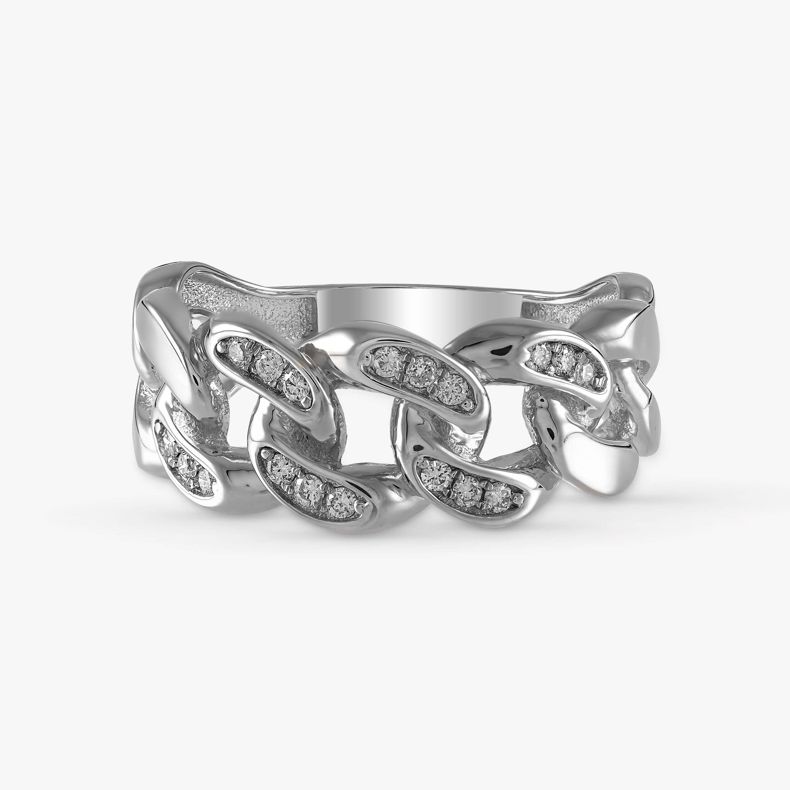 Pırlanta Modern Cuban Zincir Yüzük