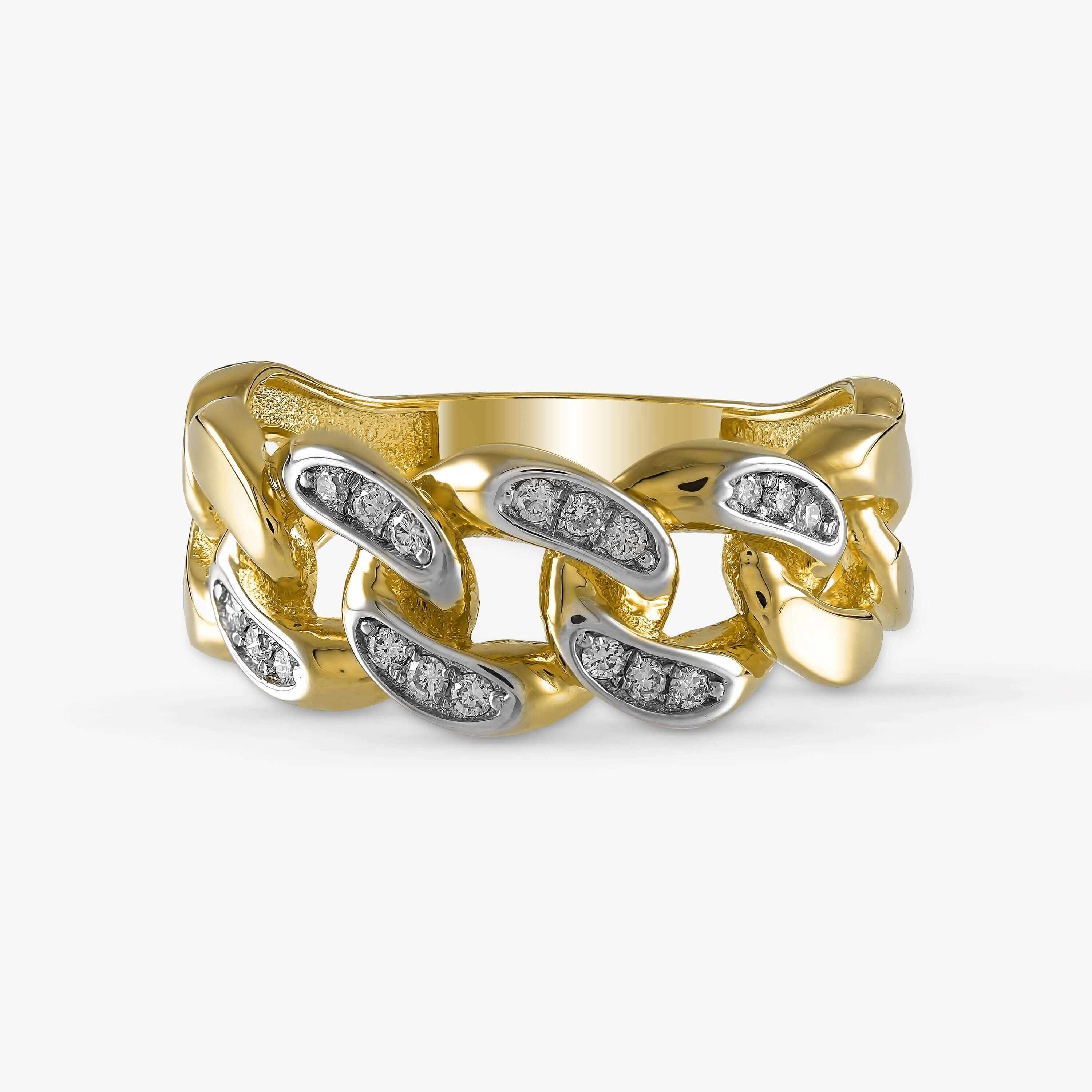 Pırlanta Modern Cuban Zincir Yüzük