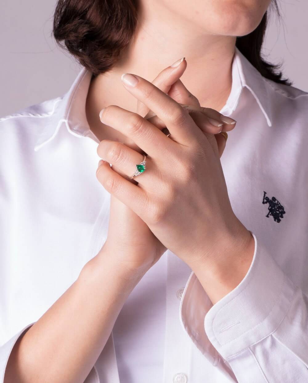 Damla Kesim Zümrüt ve Pırlanta Yüzük