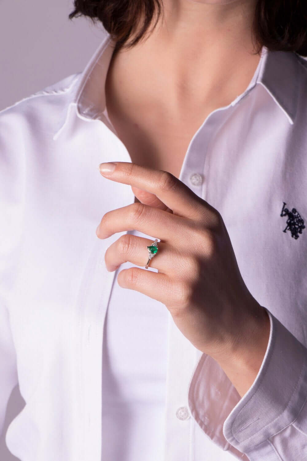 Damla Kesim Zümrüt ve Pırlanta Yüzük