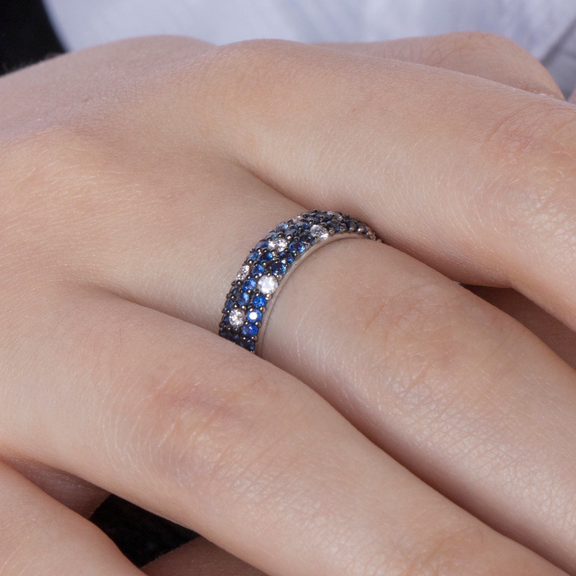 Safir ve Pırlanta Tamtur Yüzük / Blue Classic