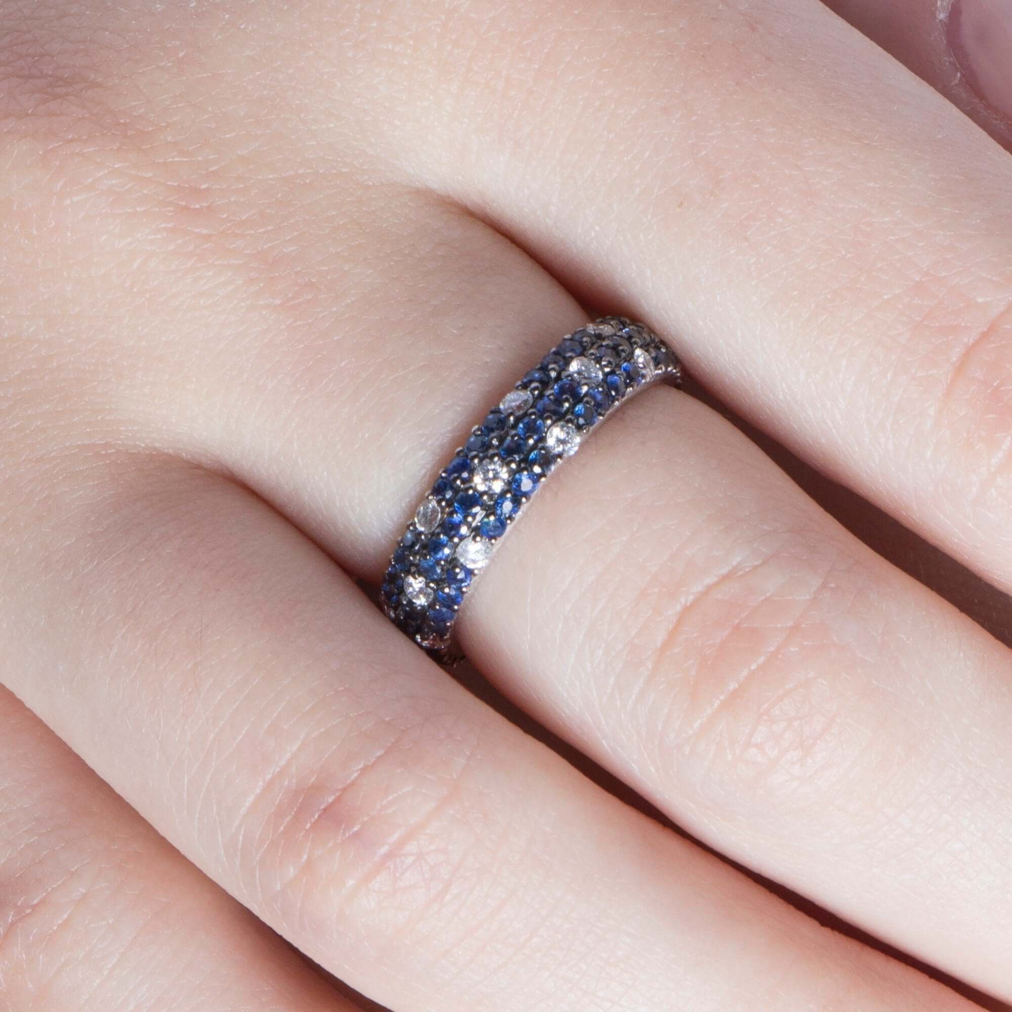 Safir ve Pırlanta Tamtur Yüzük / Blue Classic