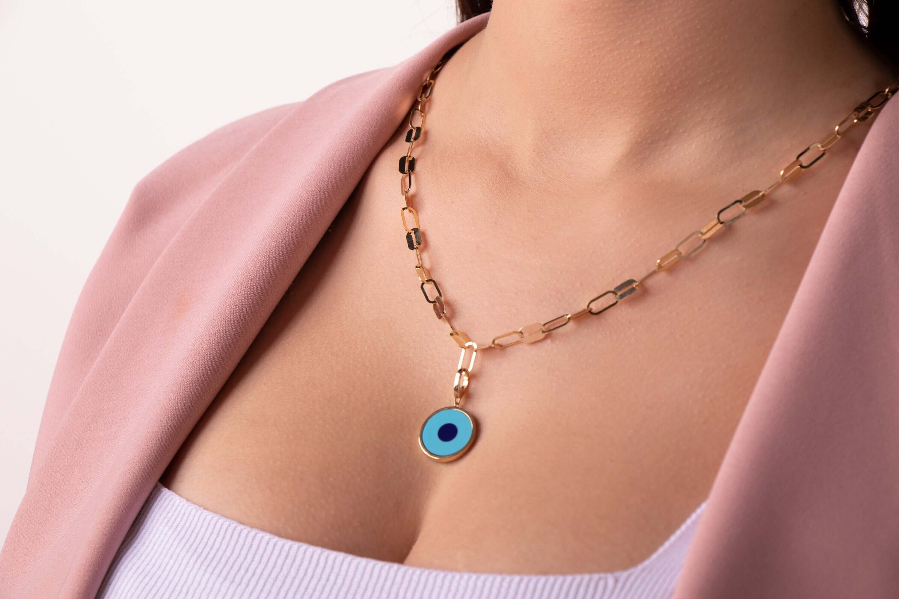 Turkuaz ve Lapis Göz Kolye Ucu / Blue Attachable Eye