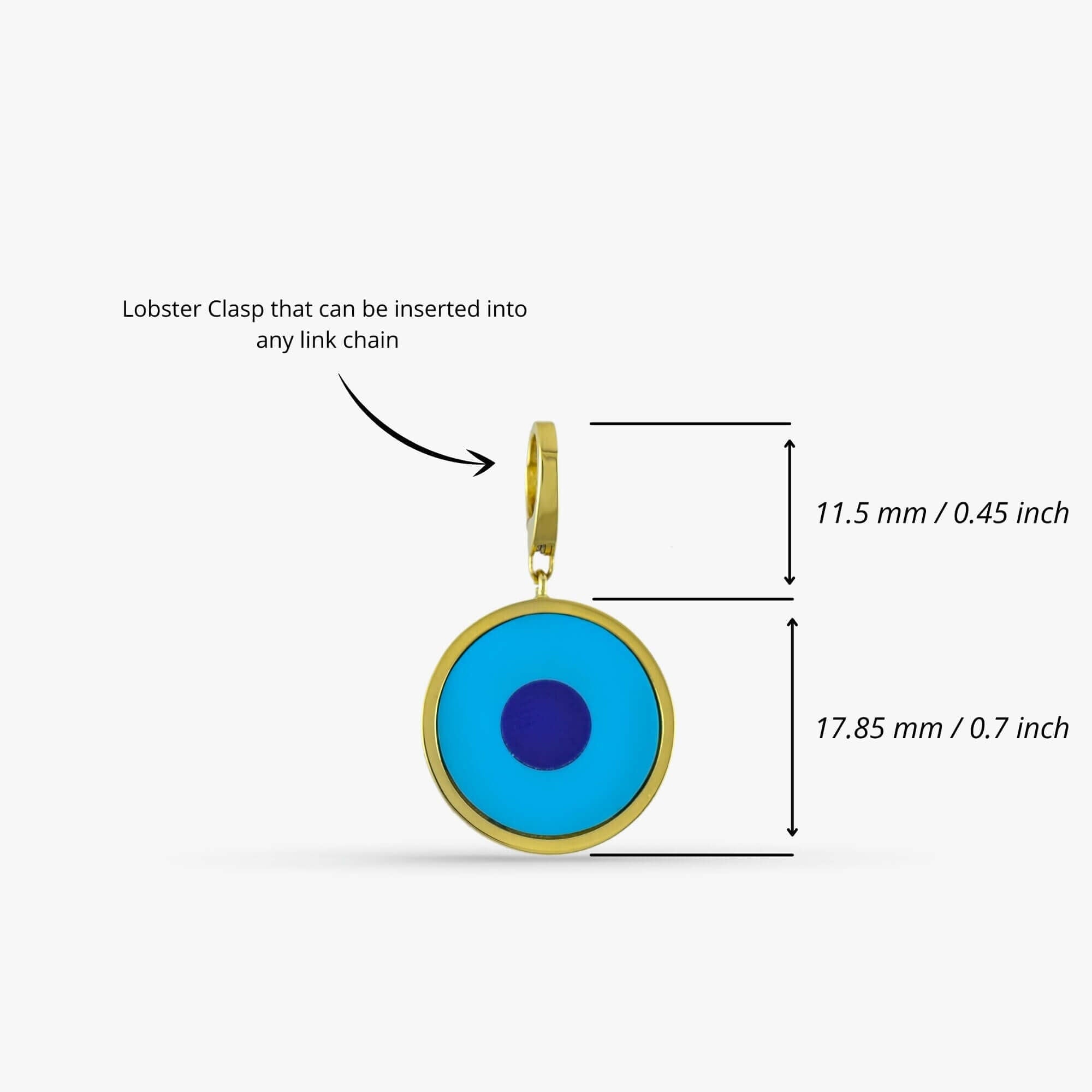 Turkuaz ve Lapis Göz Kolye Ucu / Blue Attachable Eye