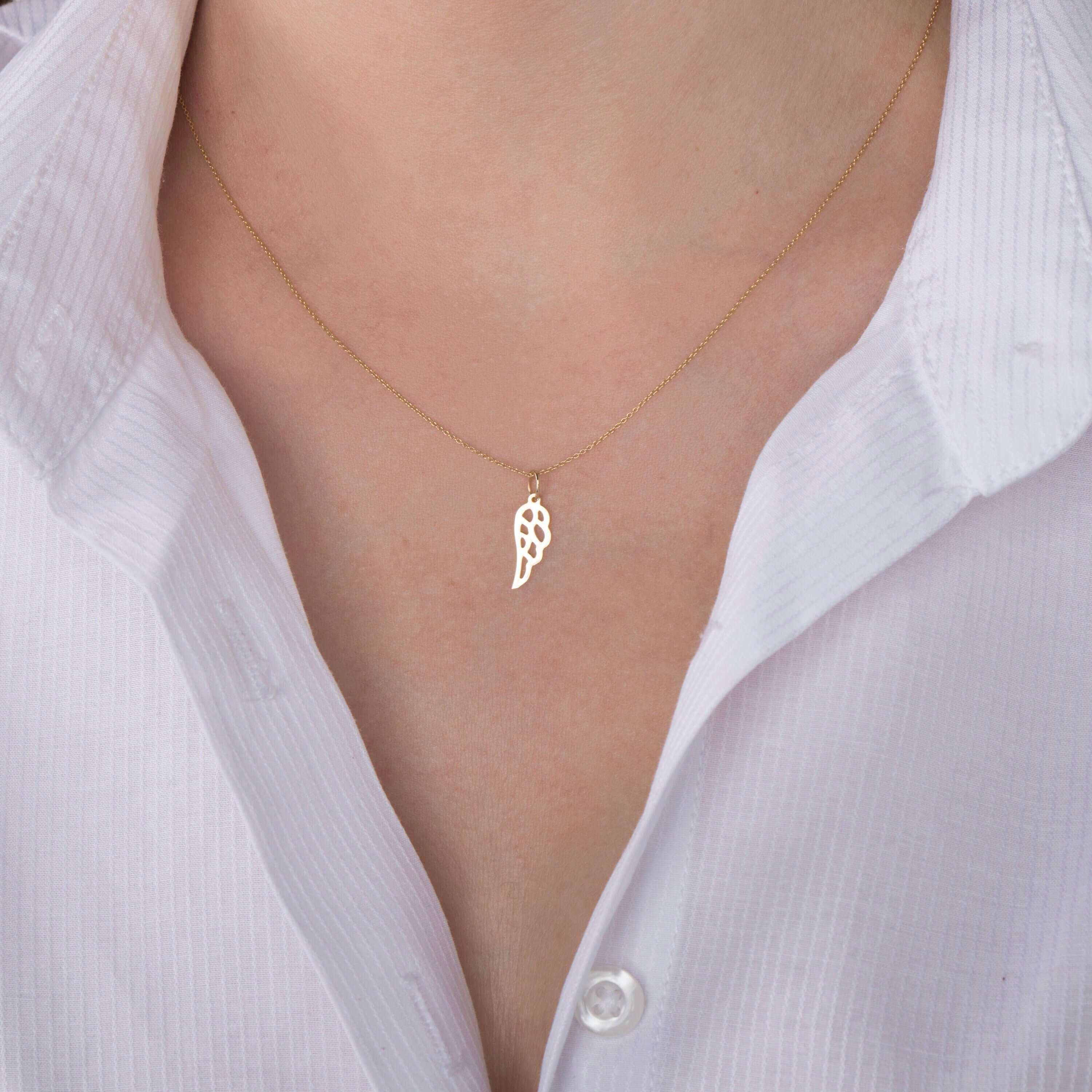 Minimal Melek Kanadı Kolye