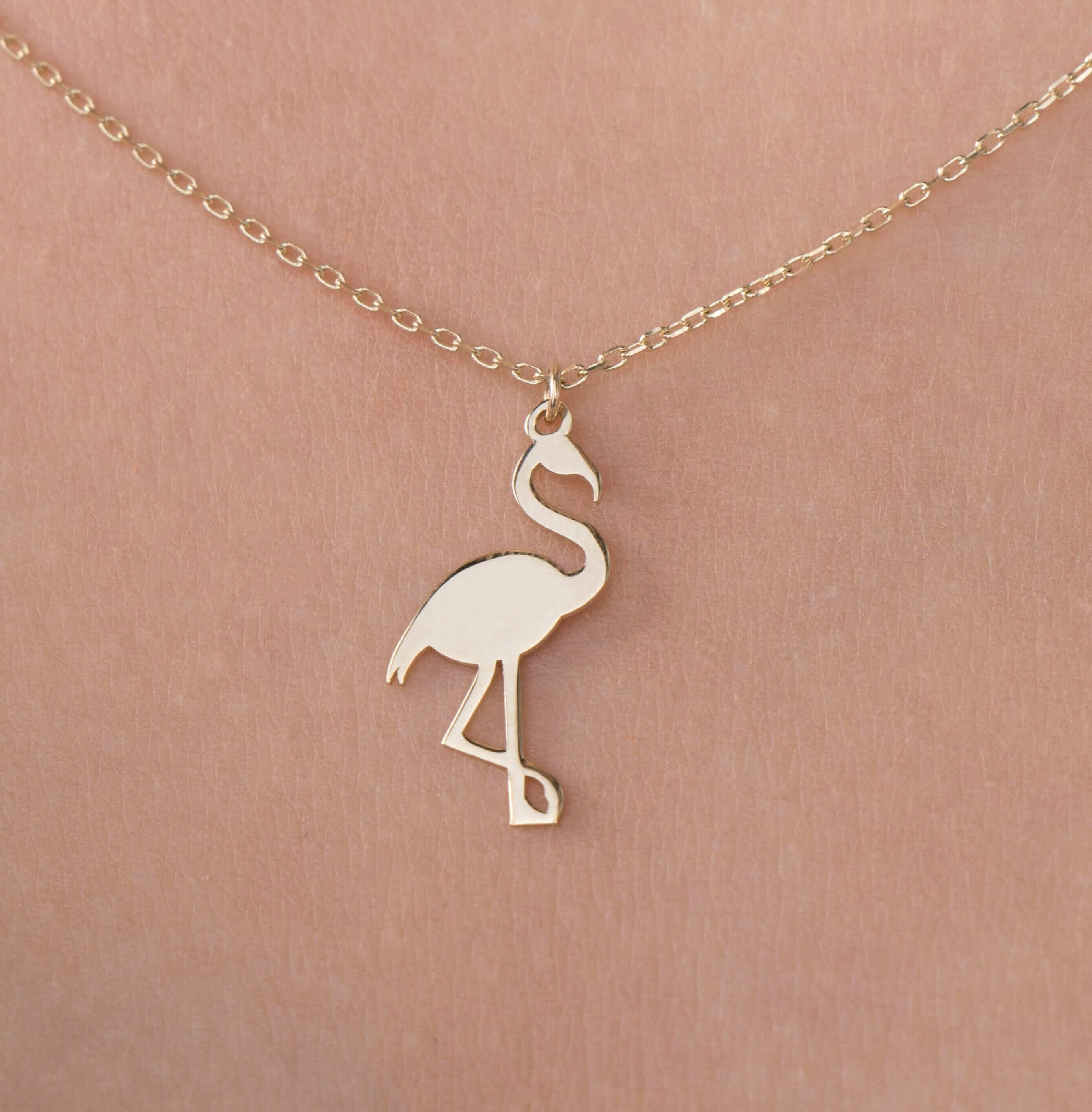 Minimal Flamingo Kolye Ucu