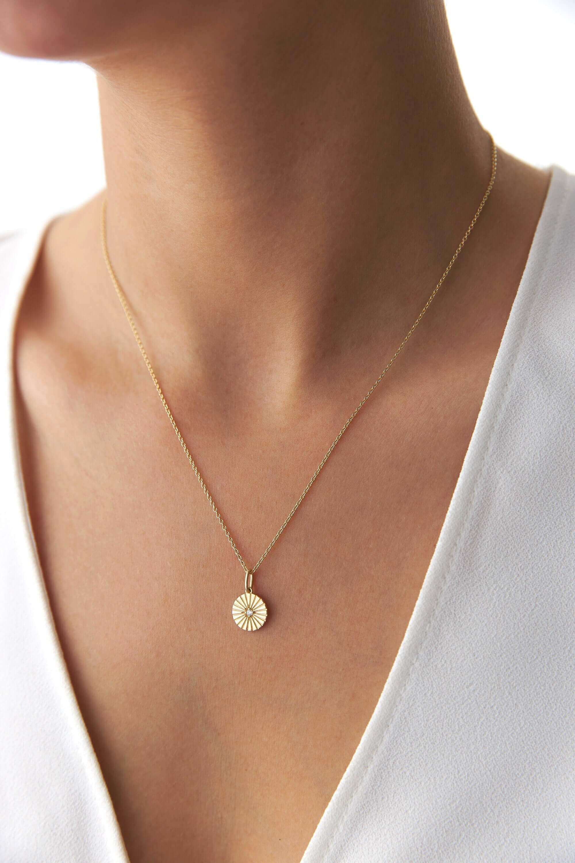 Mini Pırlanta Yuvarlak Kolye / Mini Circle