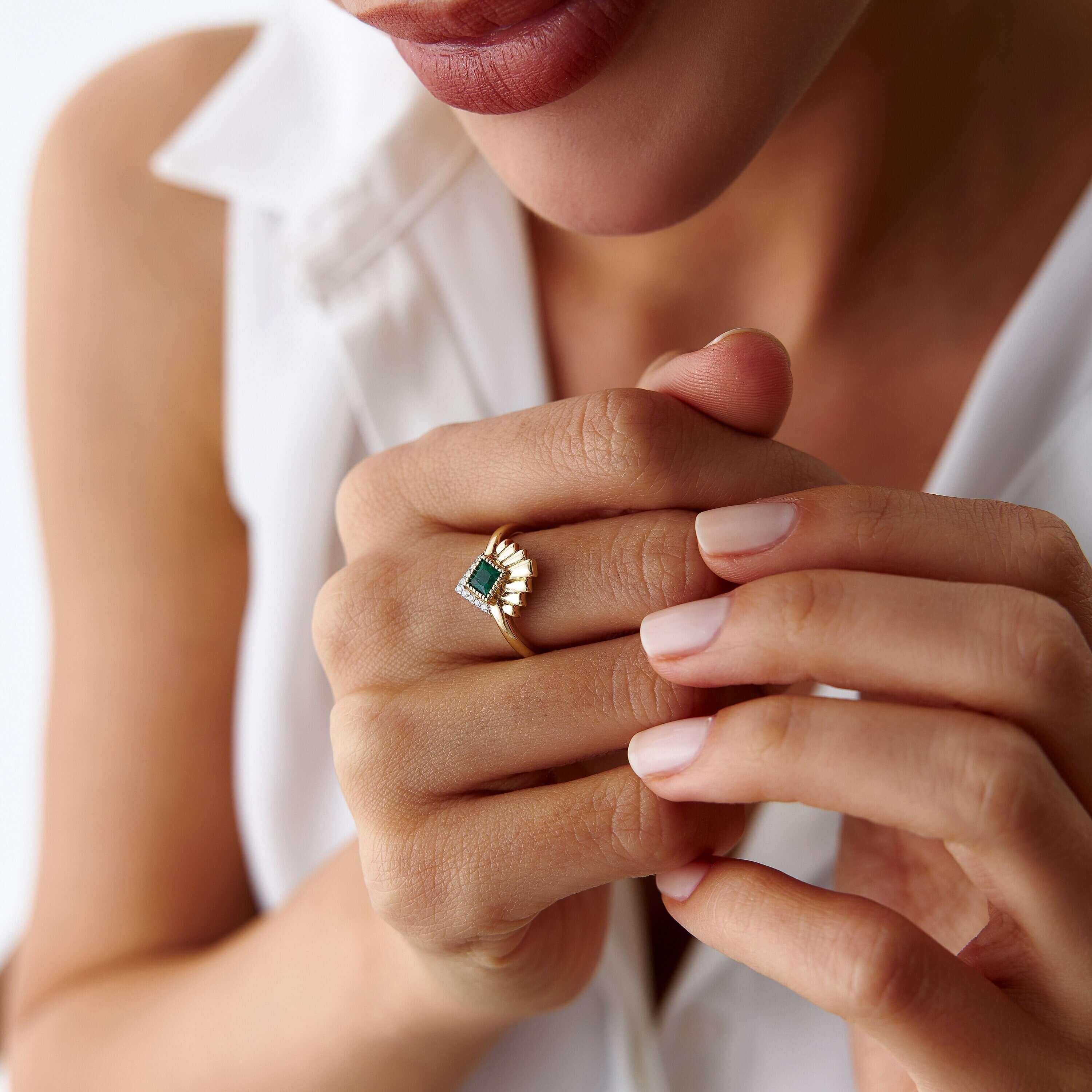 Prenses Kesim Zümrüt ve Pırlanta Yüzük / The Sunshine Princess